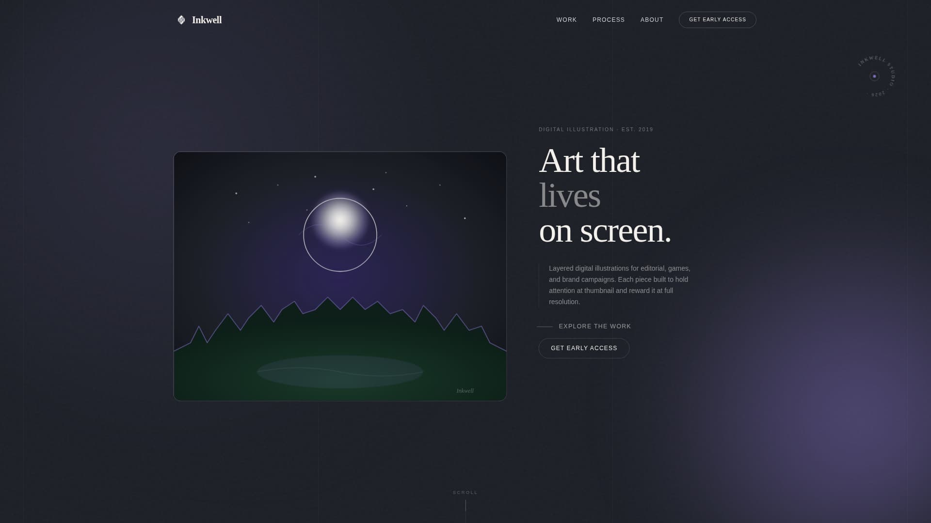 Inkwell - Luminous Illustrator Landing Page Template