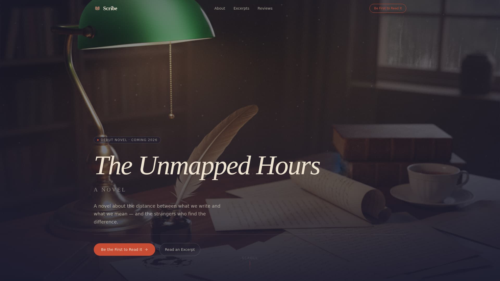 Scribe - Immersive Author Landing Page Template