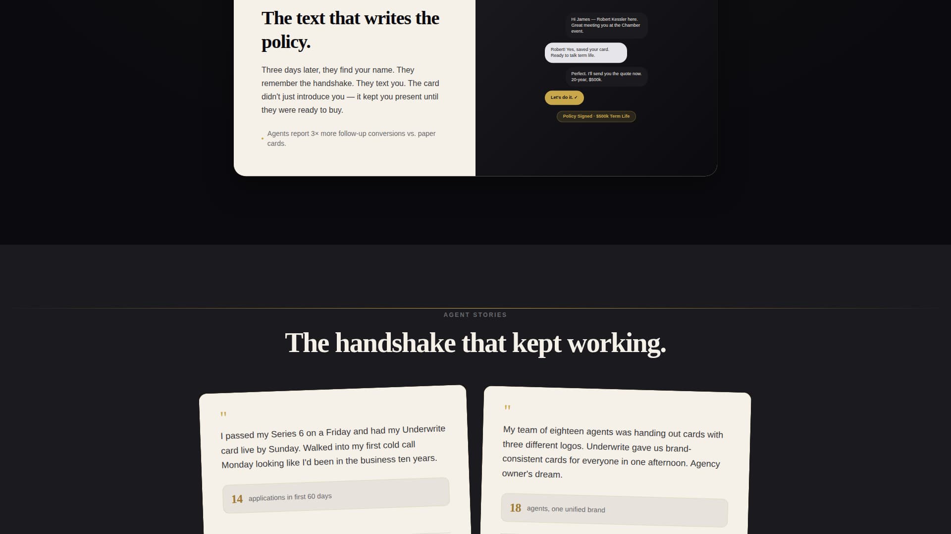 Underwrite - Polished Insuranceagent Landing Page Template