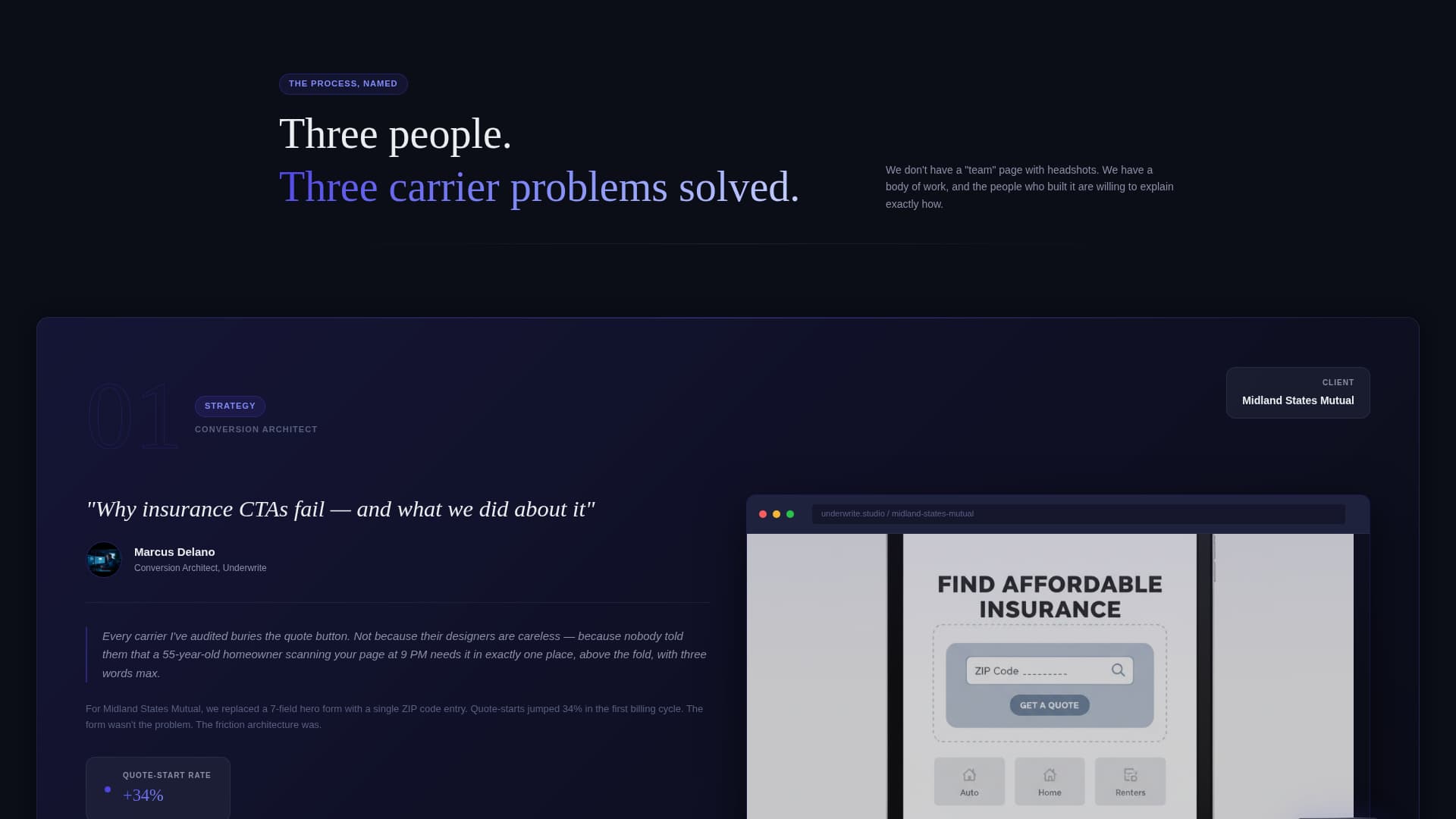 Underwrite - Conversionfocused Insurance Landing Page Template