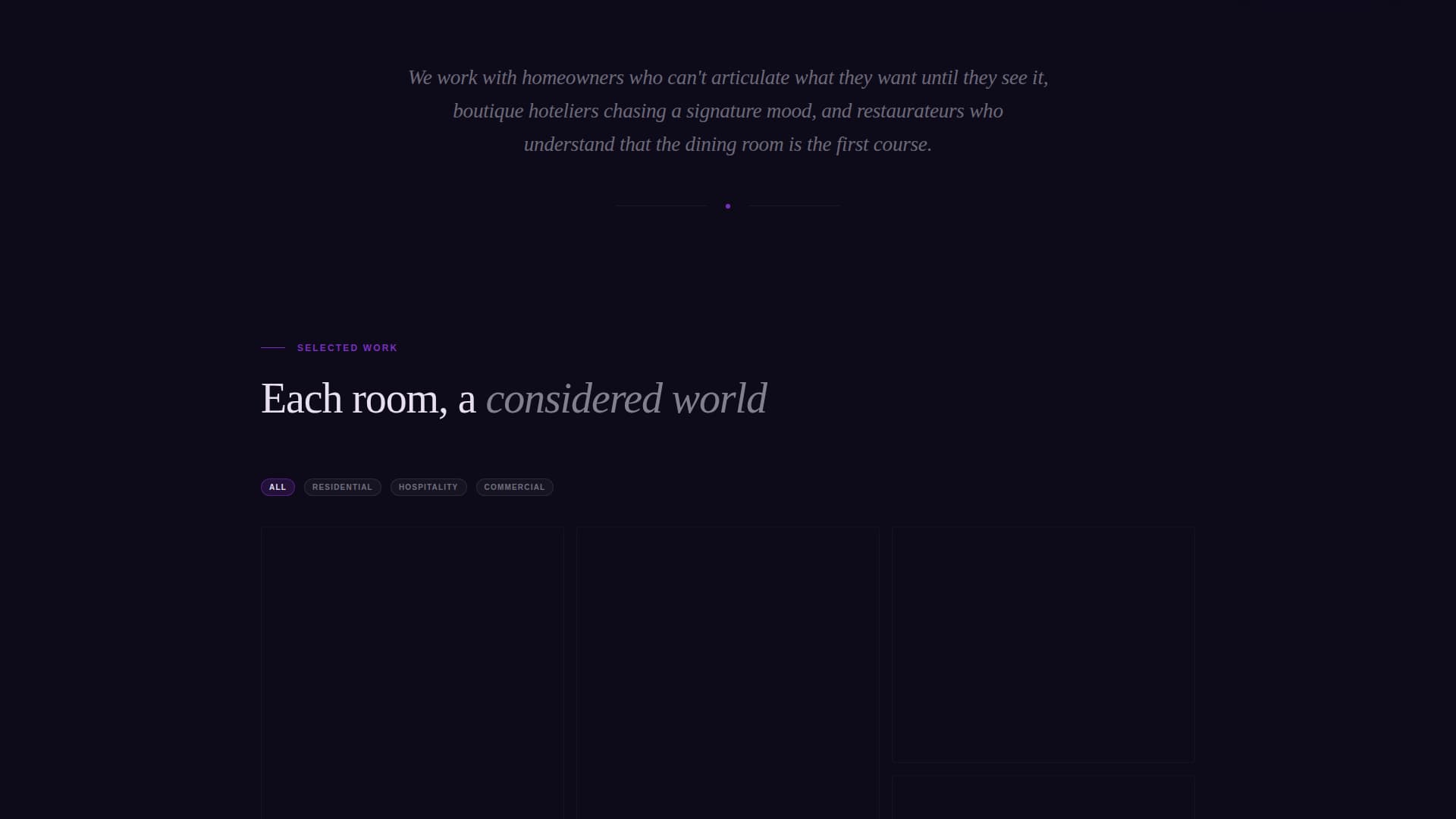 Architecture & Interiors Portfolio Portfolio Website Template
