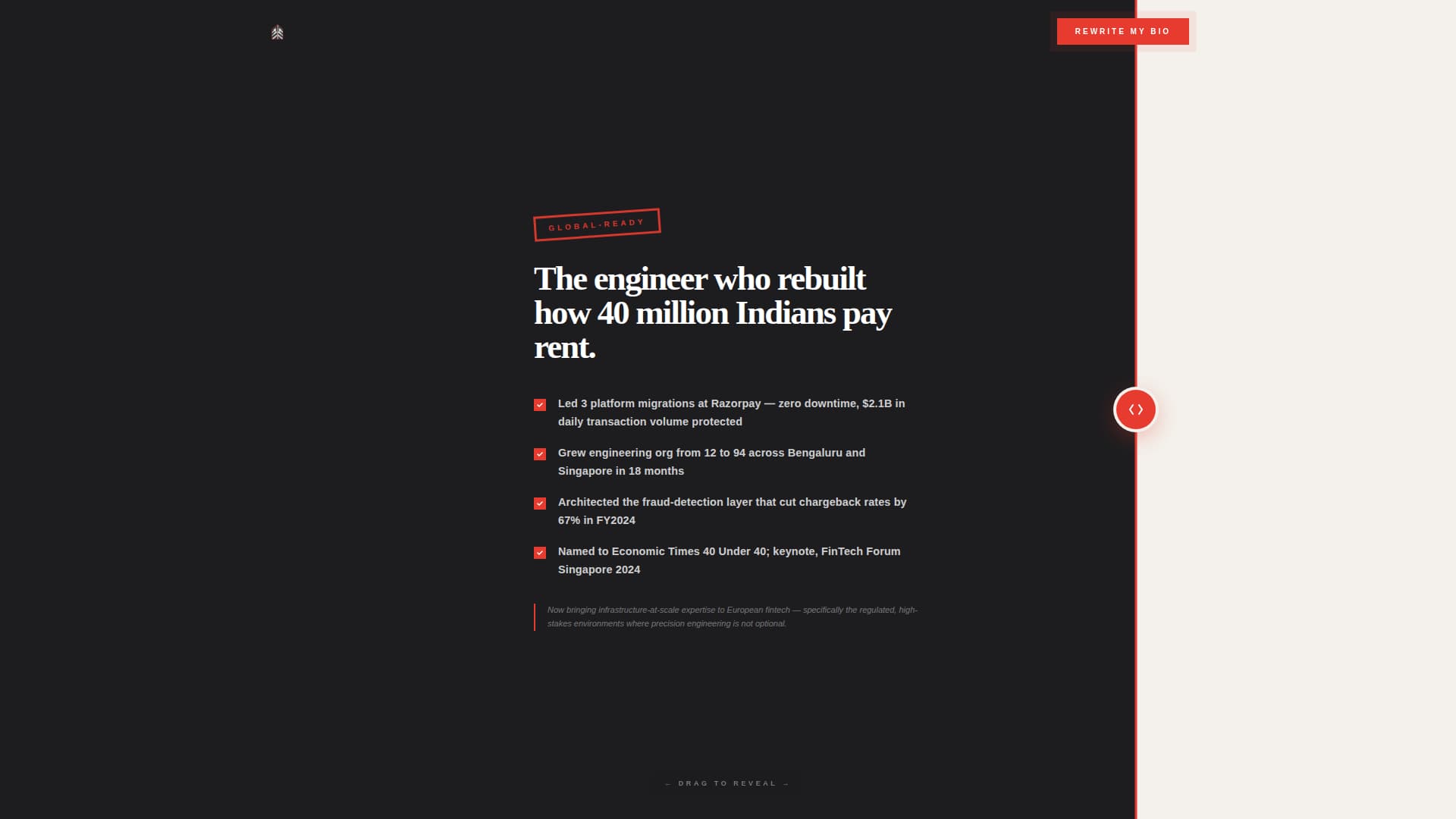 Dossier - Powerful Executive Landing Page Template