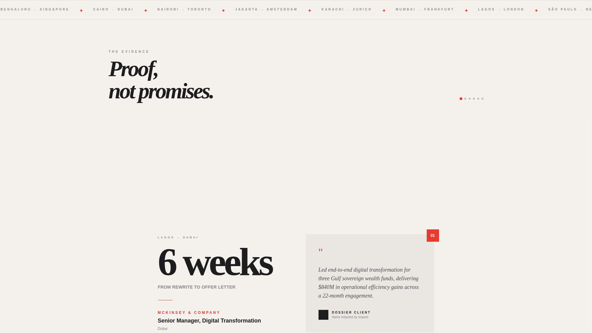 Dossier - Powerful Executive Landing Page Template