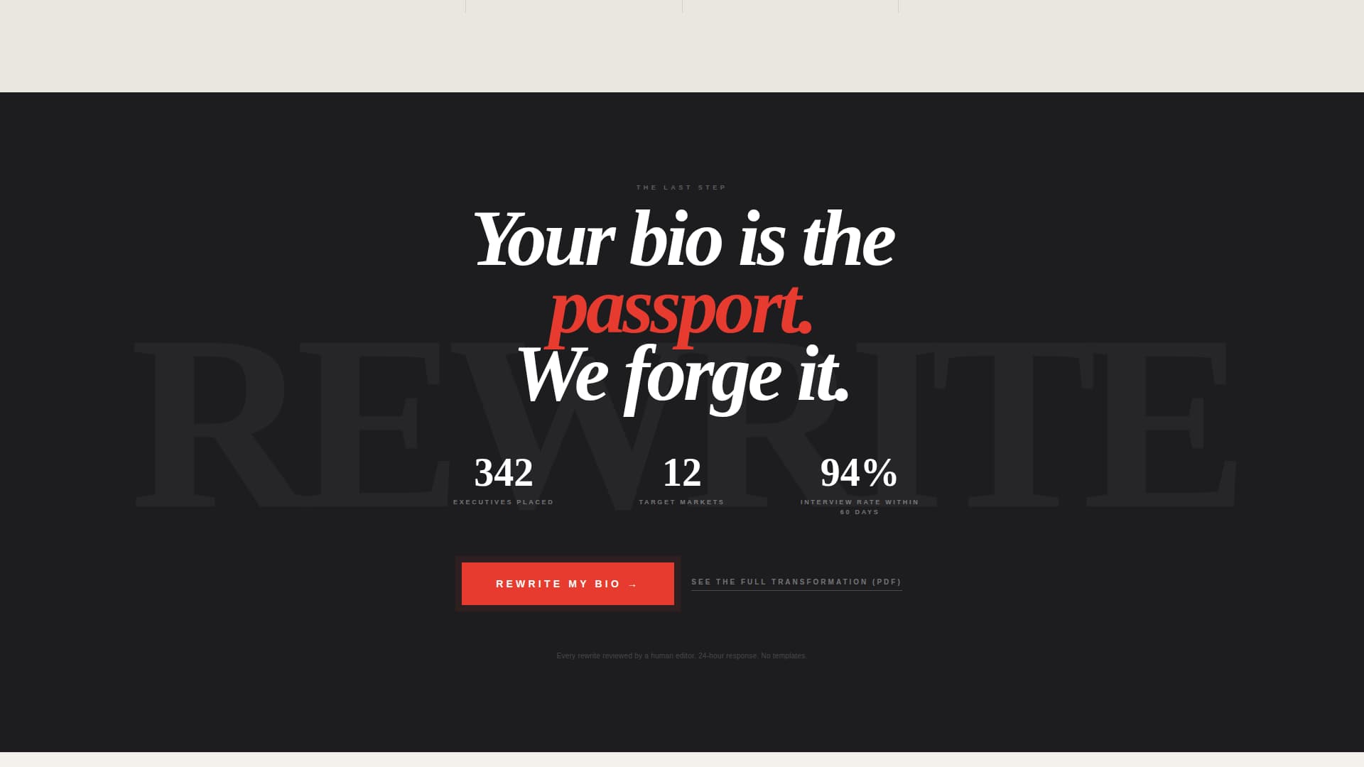 Dossier - Powerful Executive Landing Page Template