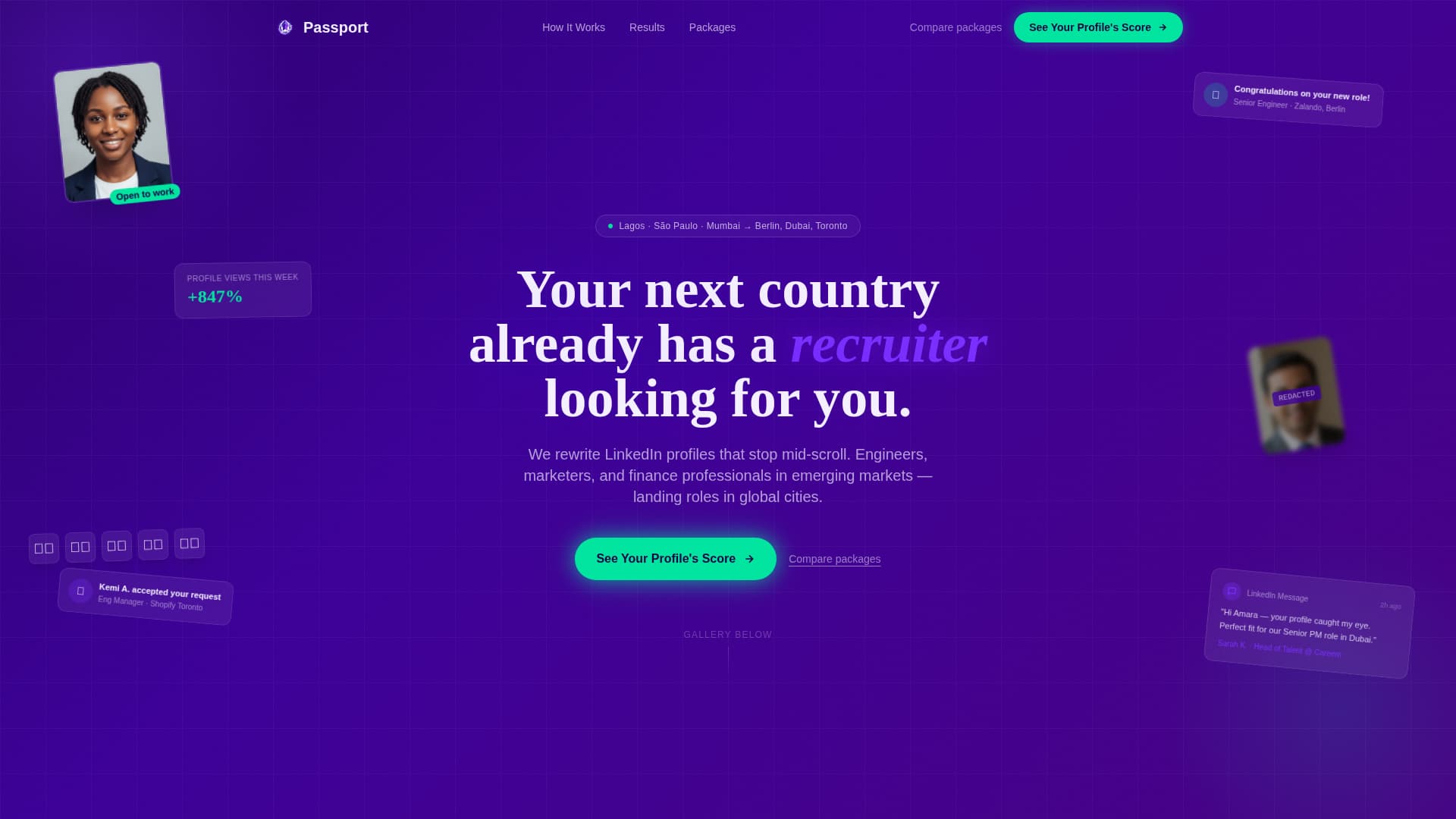 Passport - Immersive Linkedin Landing Page Template