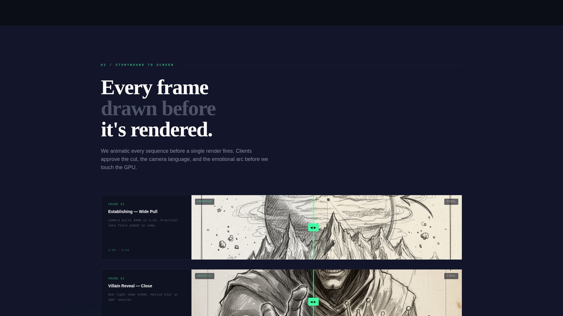 Sequence - Cinematic Gamestudio Landing Page Template