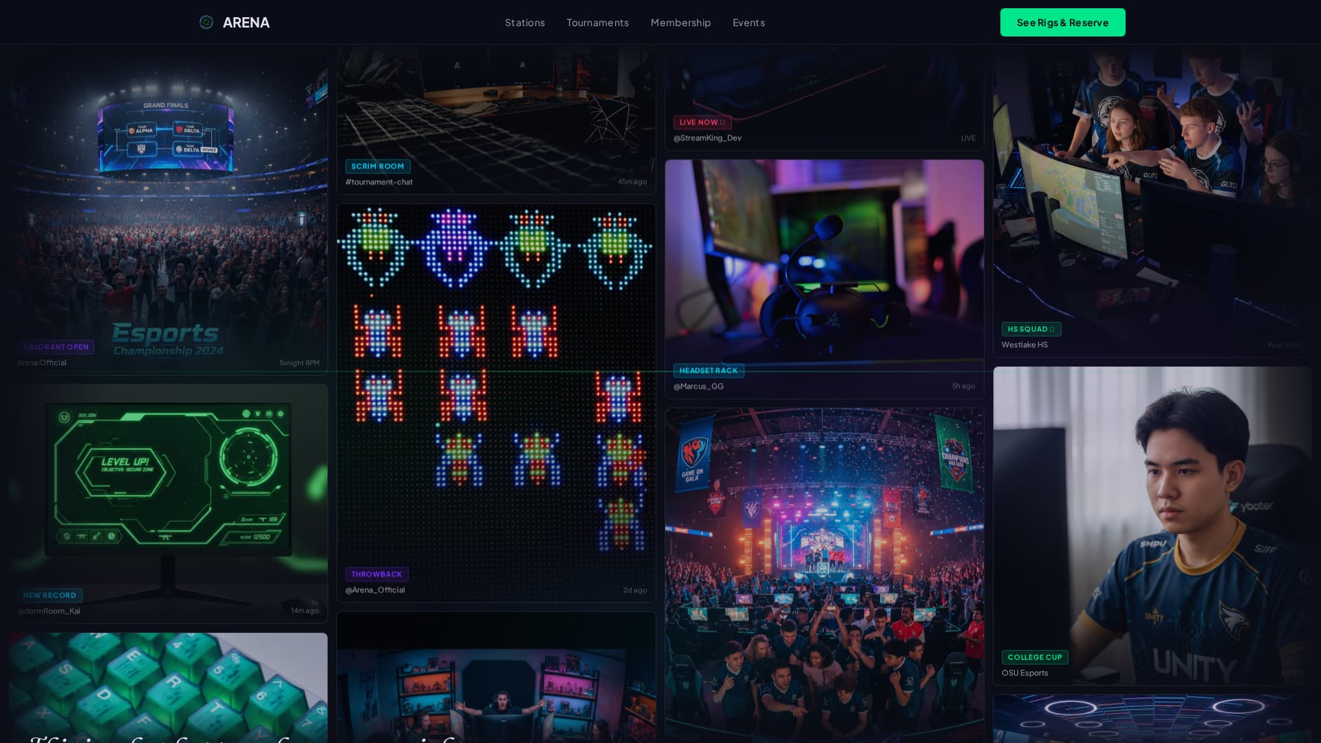 Arena - Immersive Gaming Landing Page Template