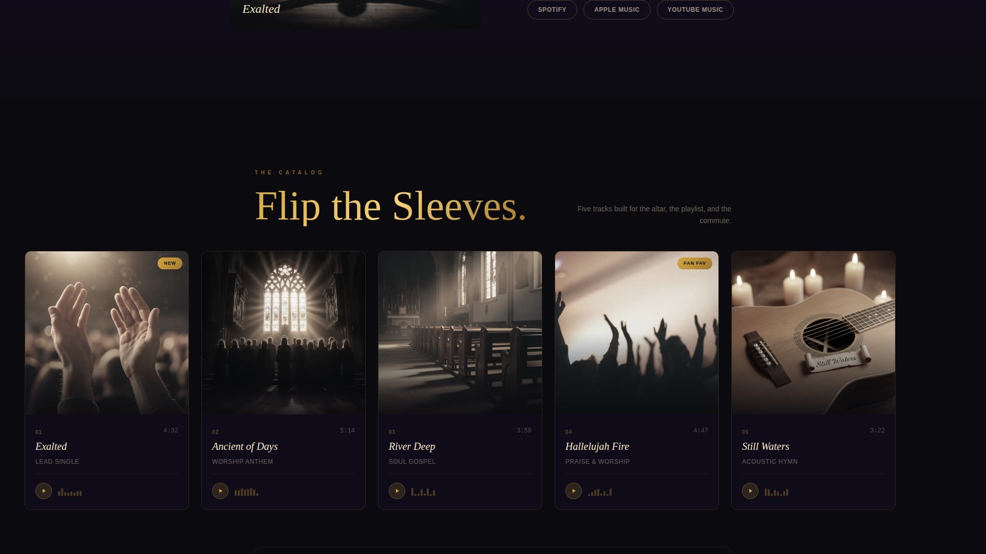 Hymn - Soulful Worship Landing Page Template