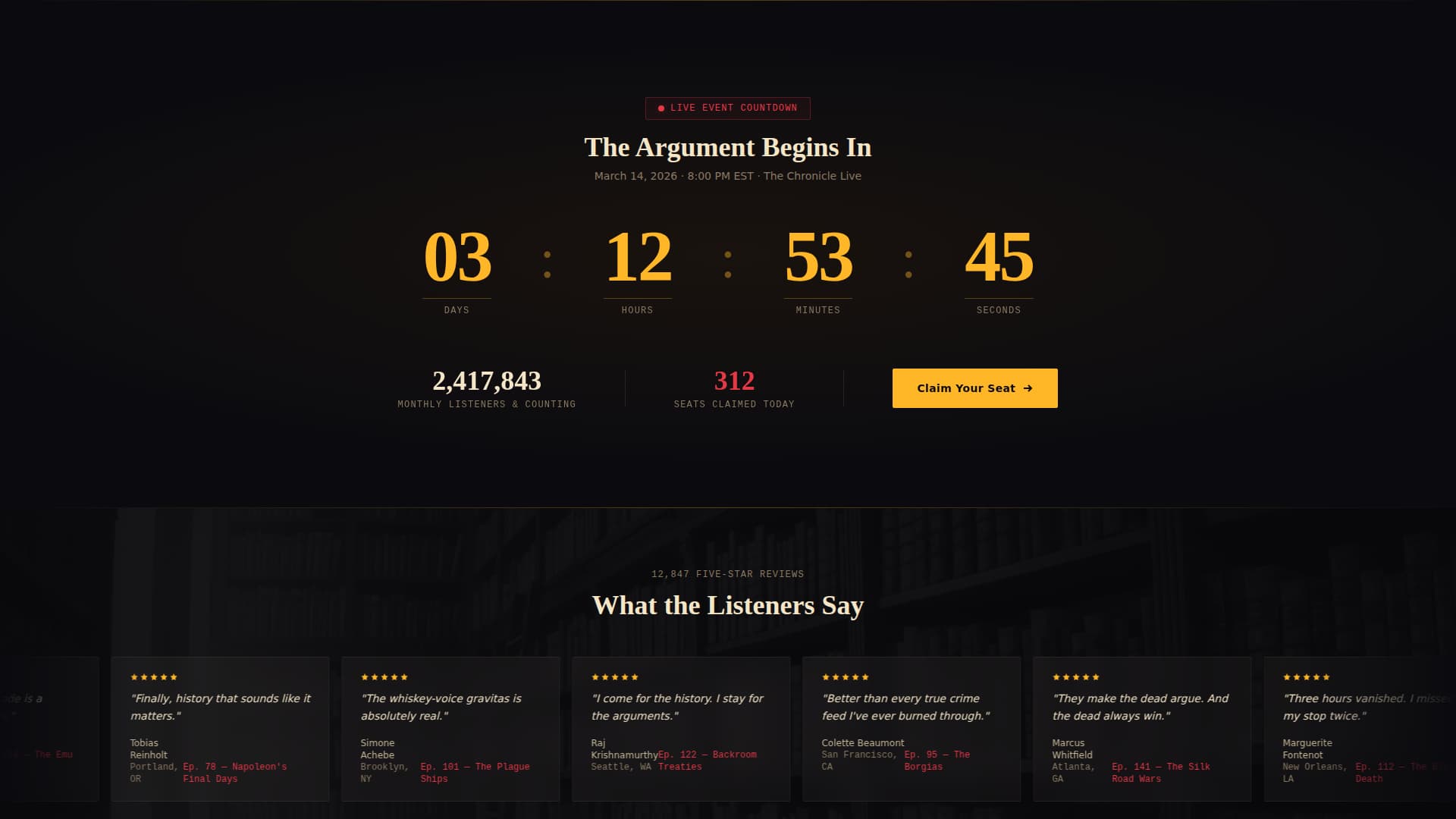 Chronicle - Electrifying History Landing Page Template