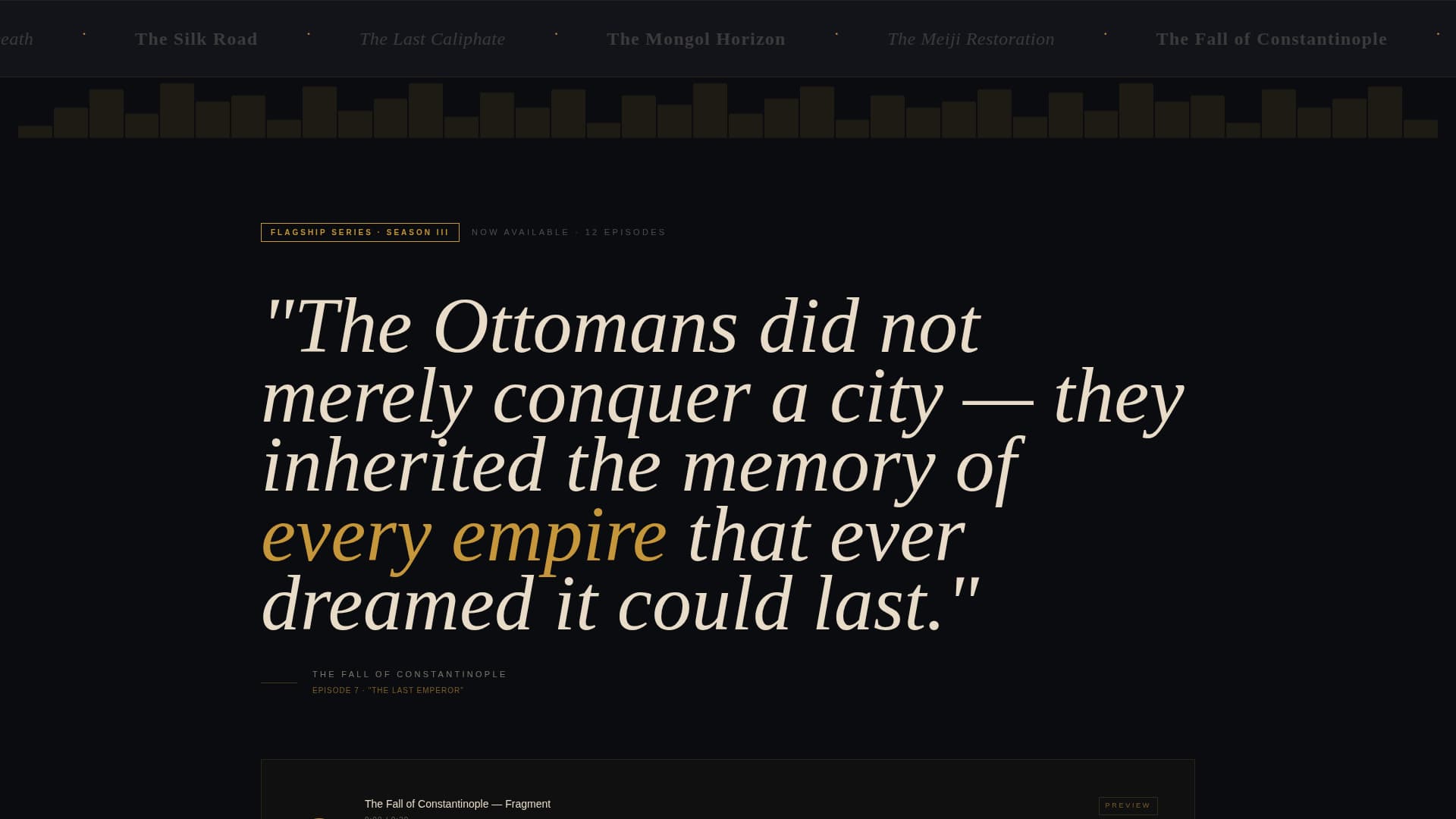 Chronicle - Captivating Historypodcast Landing Page Template