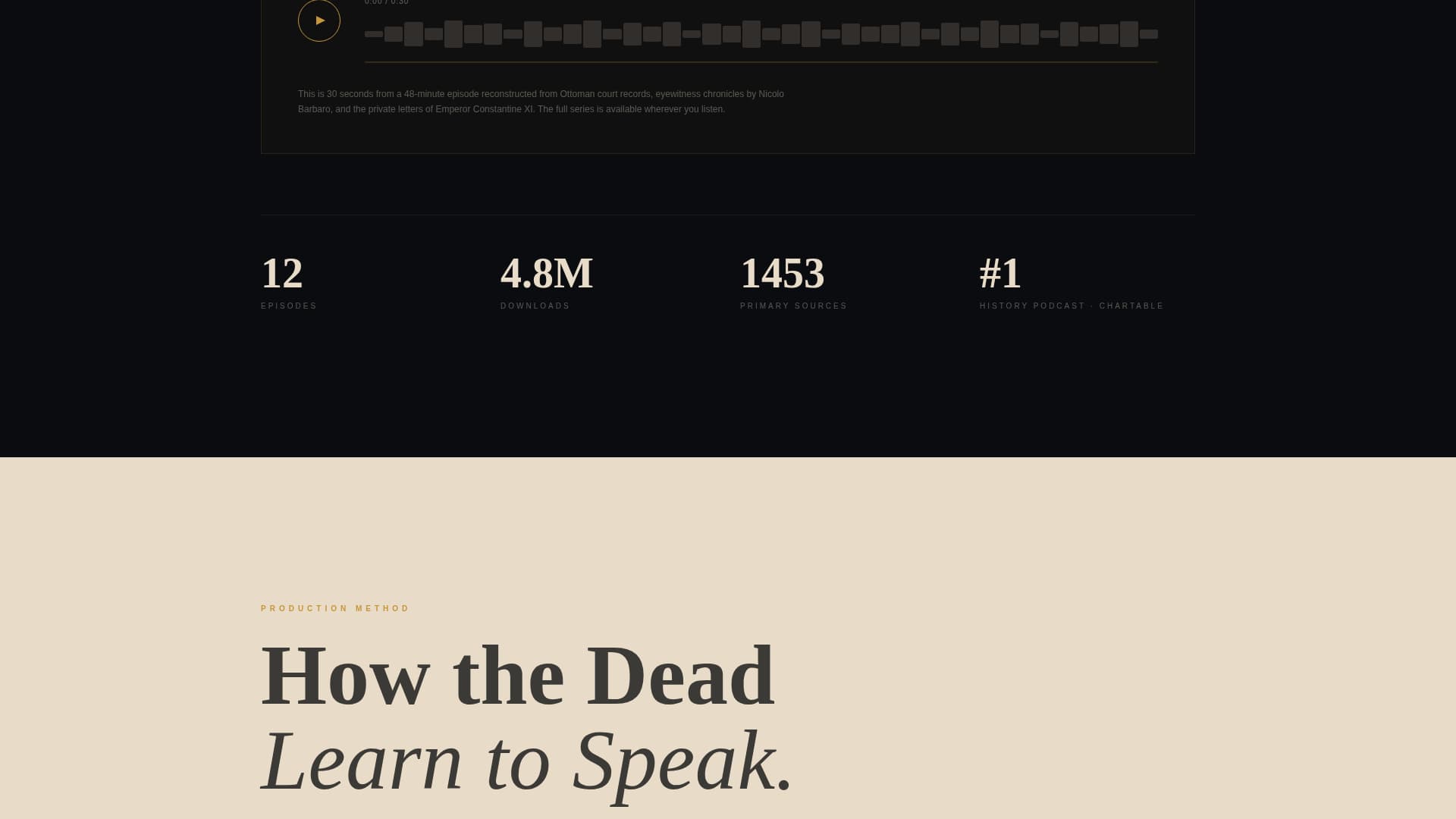 Chronicle - Captivating Historypodcast Landing Page Template