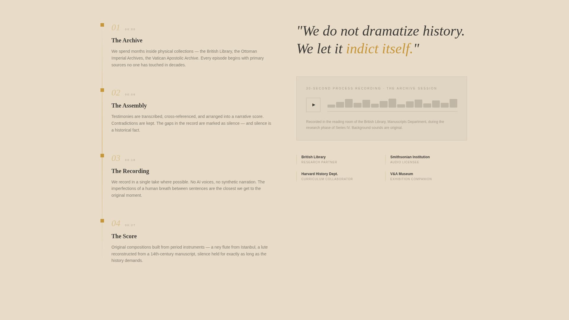 Chronicle - Captivating Historypodcast Landing Page Template