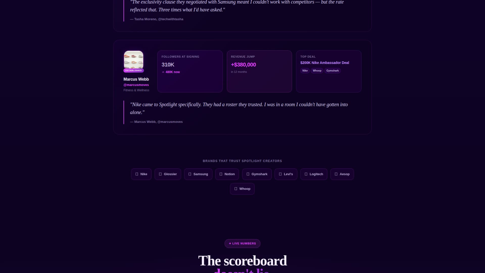 Spotlight - Electric Influencer Landing Page Template