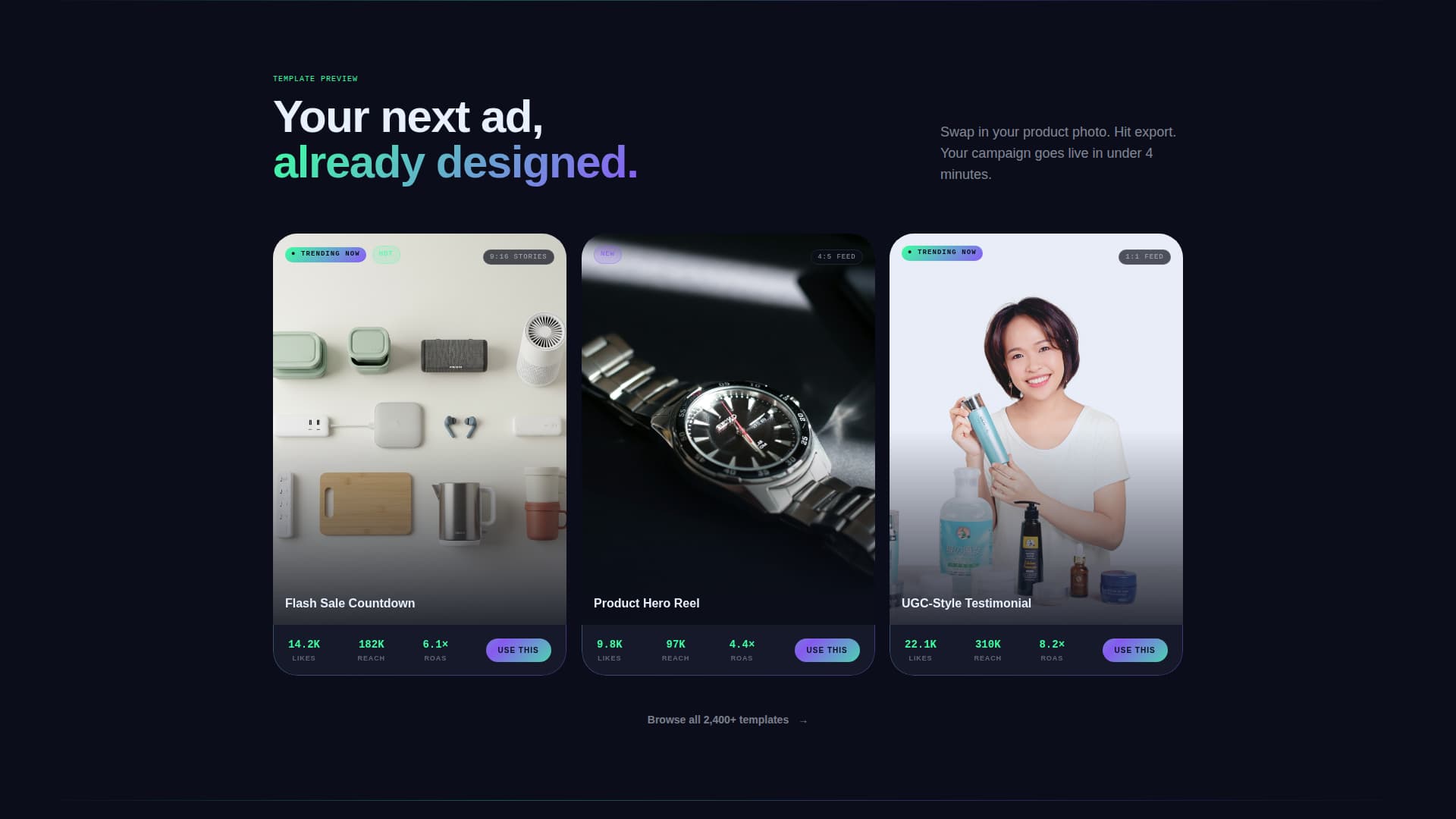Aurora - Scrollstopping Instagram Landing Page Template