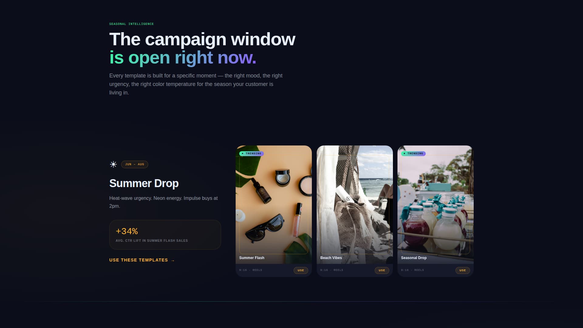 Aurora - Scrollstopping Instagram Landing Page Template