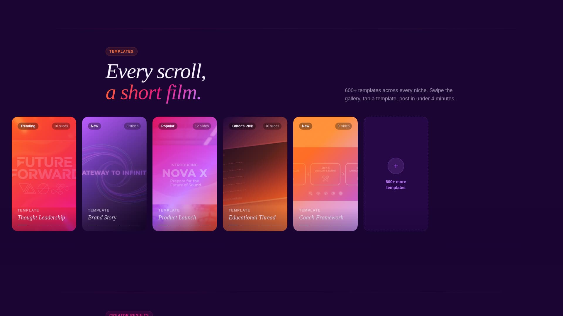 Carousel - Electric Instagram Landing Page Template