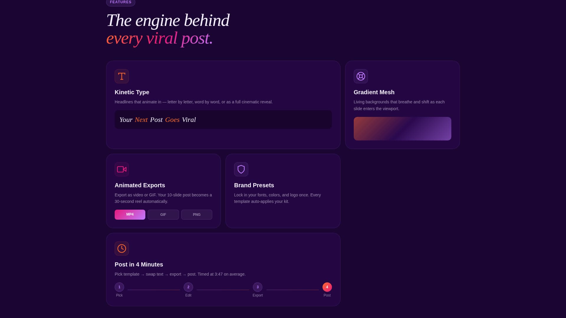 Carousel - Electric Instagram Landing Page Template