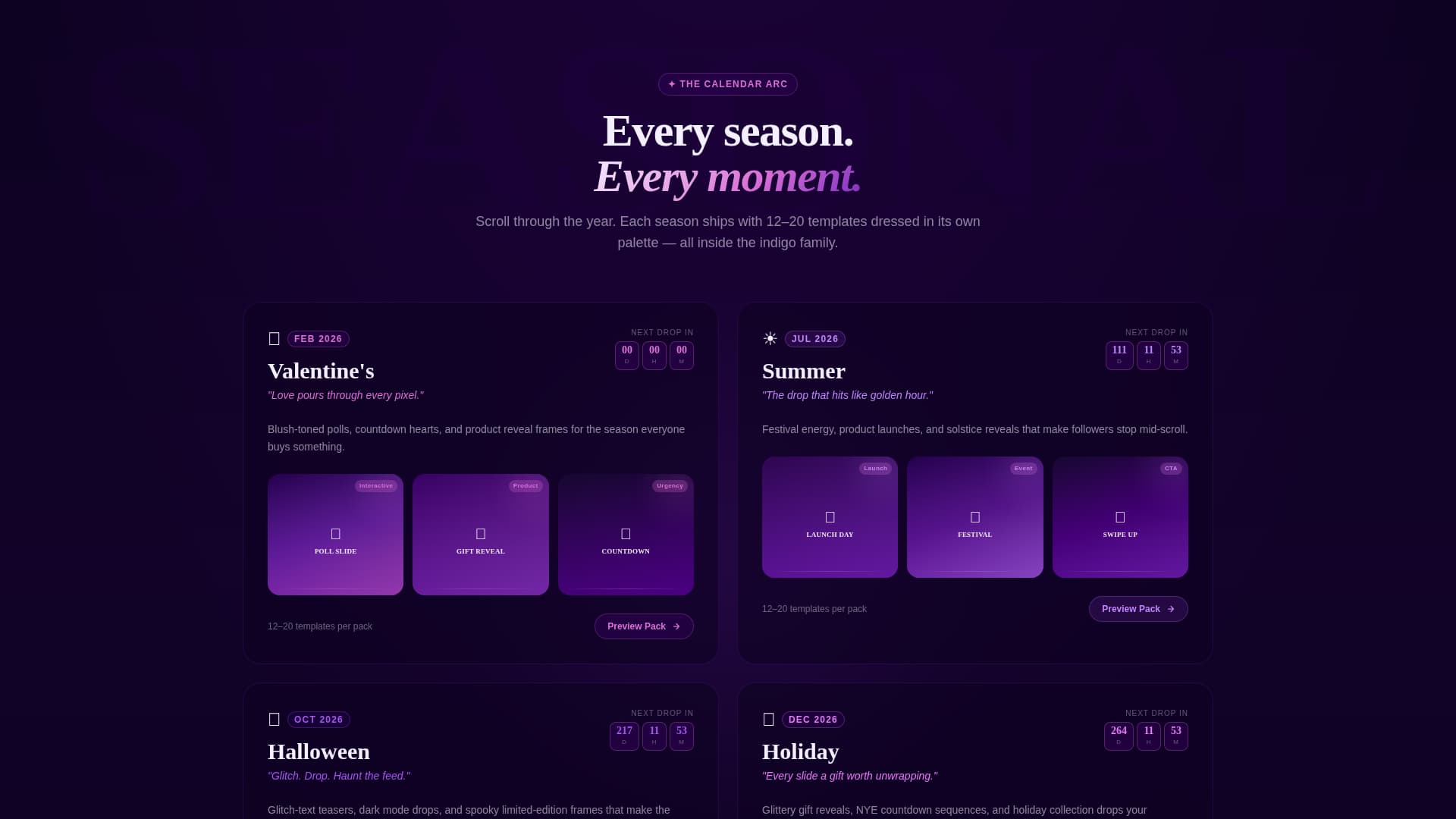 Stories - Electric Instagram Landing Page Template