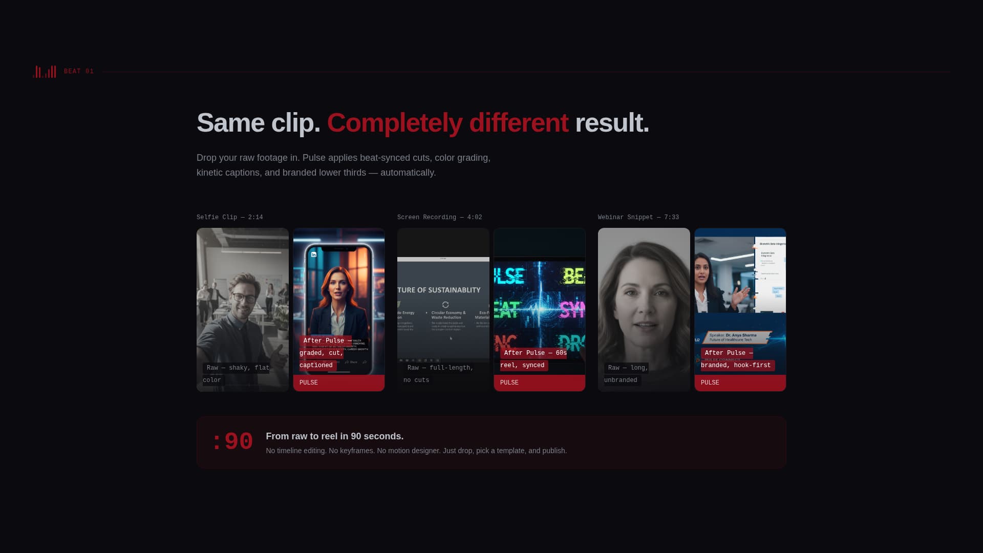 Pulse - Scrollstopping LinkedIn Landing Page Template