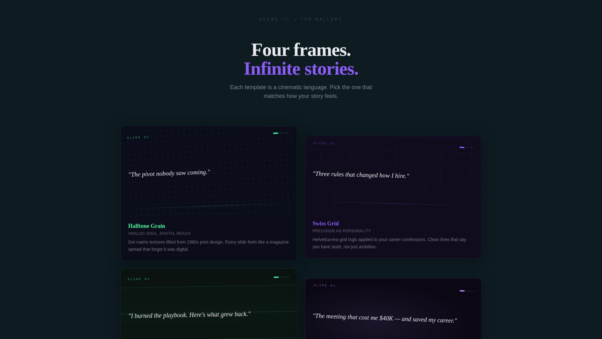 Signal - Cinematic LinkedIn Landing Page Template