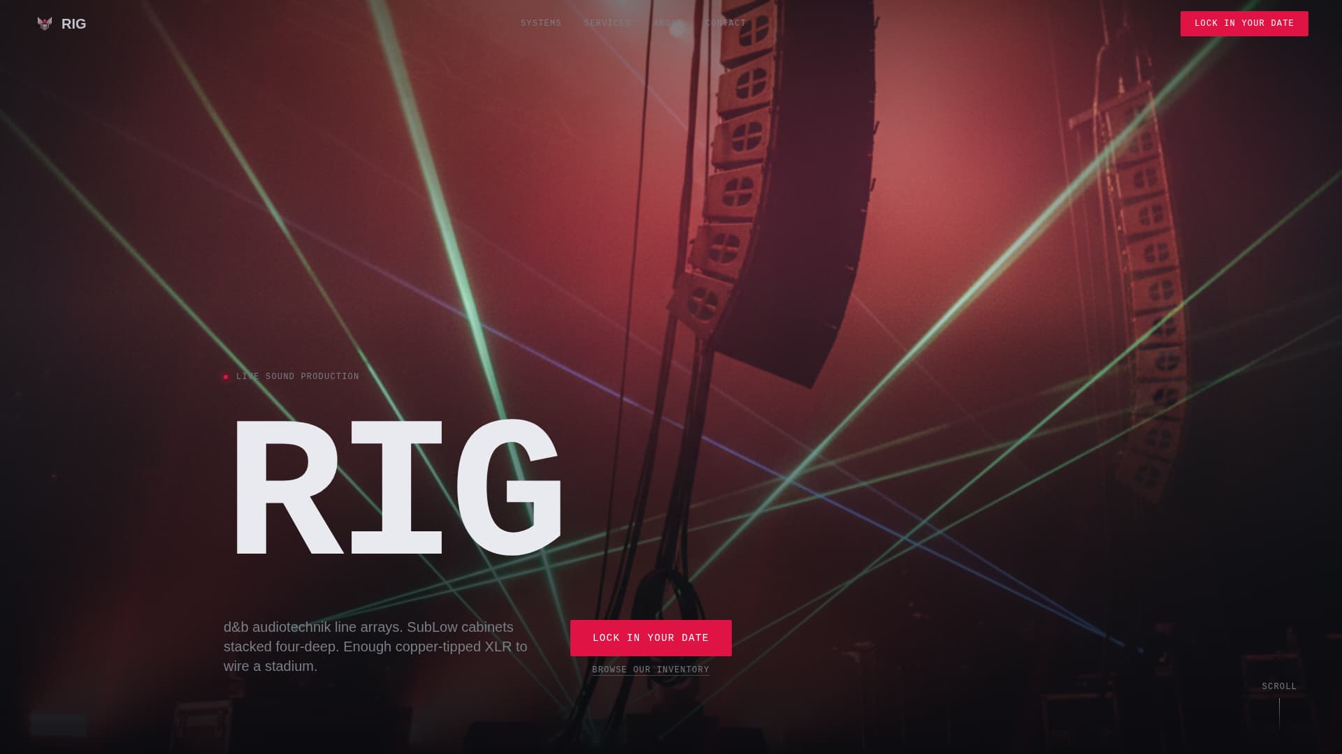 Rig - Electrifying Soundrental Landing Page Template