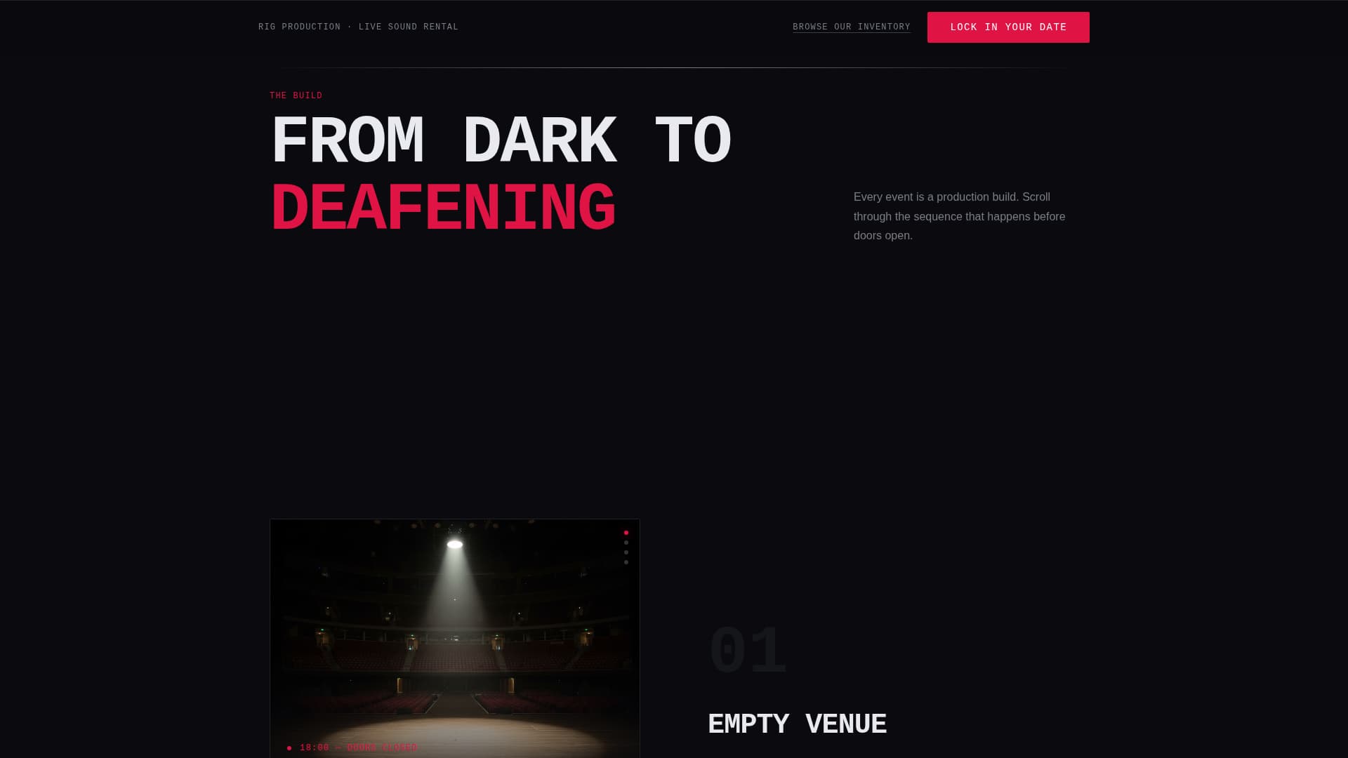 Rig - Electrifying Soundrental Landing Page Template