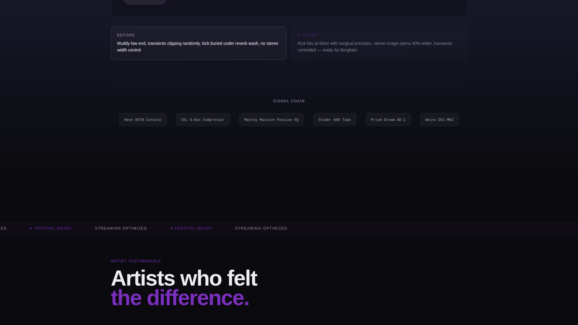 Master - Electrifying Mastering Landing Page Template