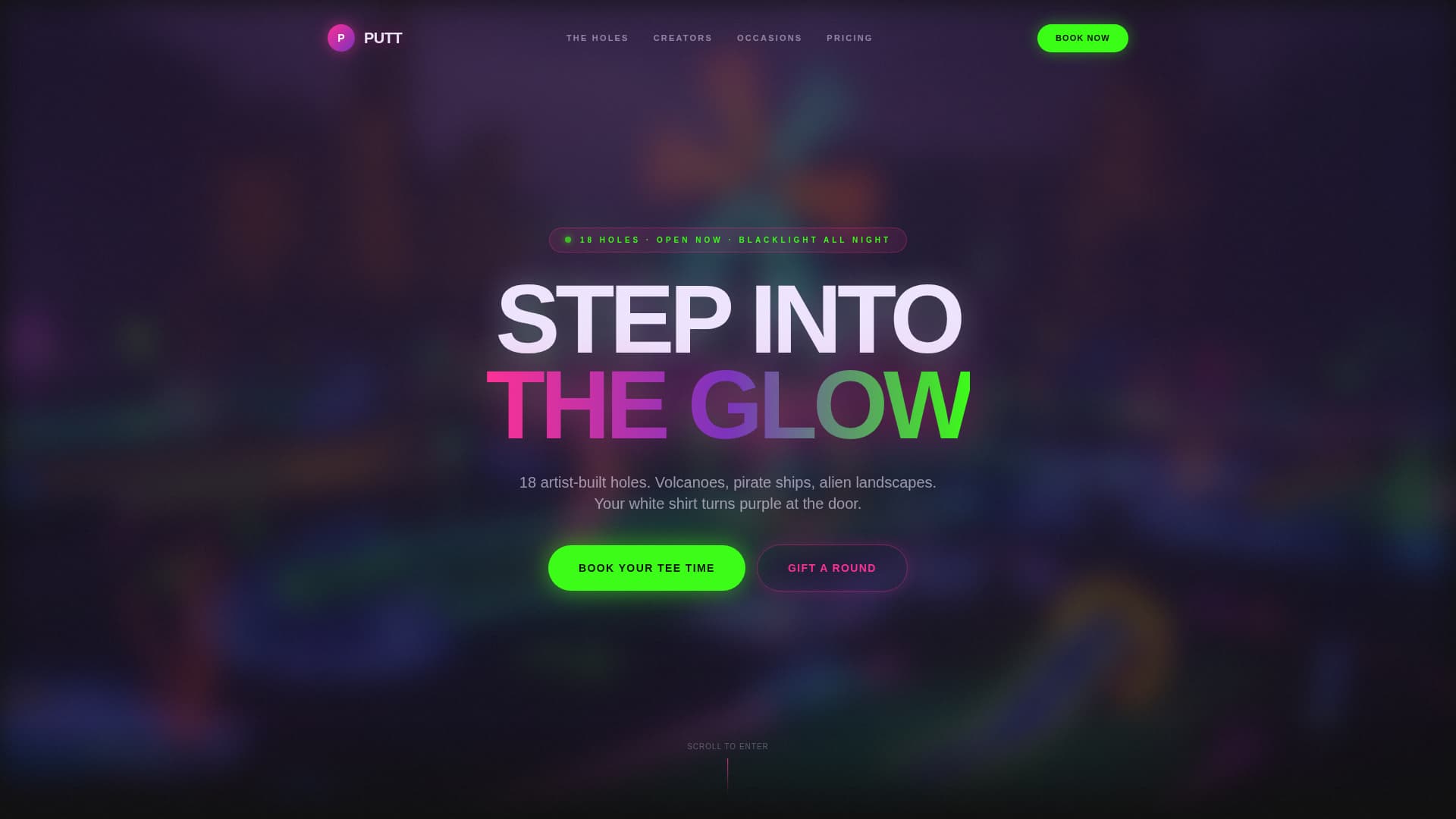 Putt - Electrifying Golf Landing Page Template