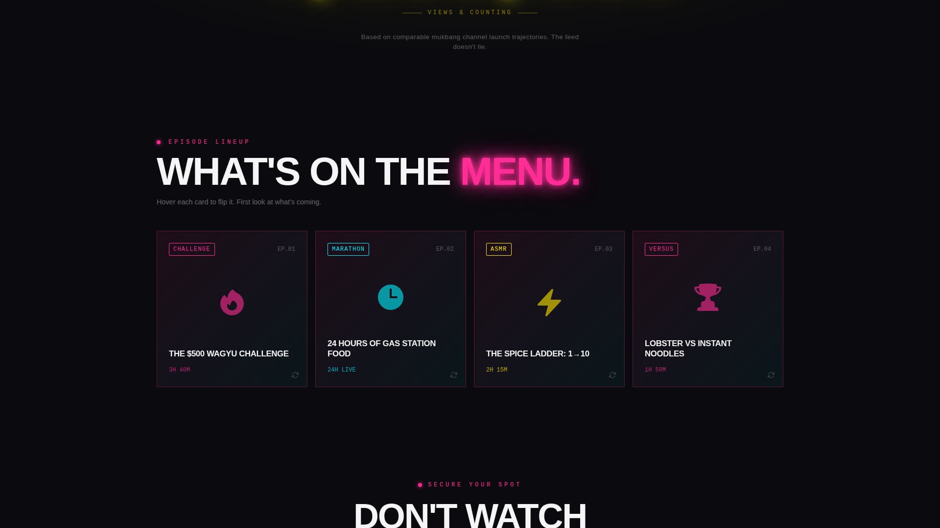 Feast - Electric Mukbang Landing Page Template