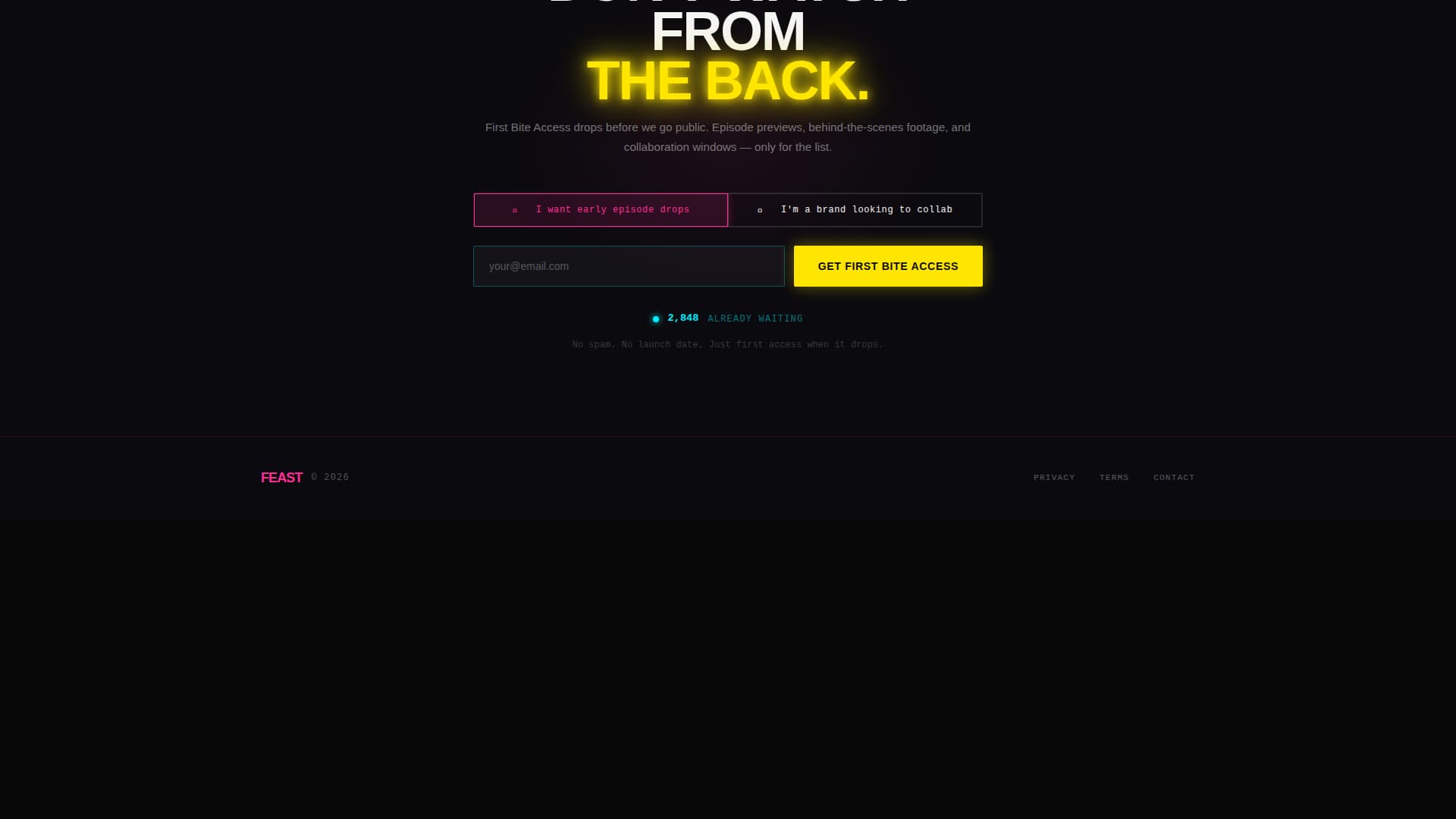 Feast - Electric Mukbang Landing Page Template