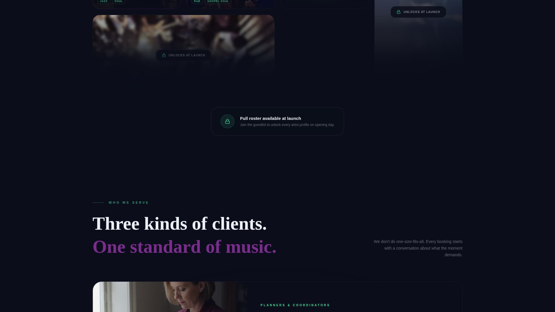 Spotlight - Electrifying Musicbooking Landing Page Template