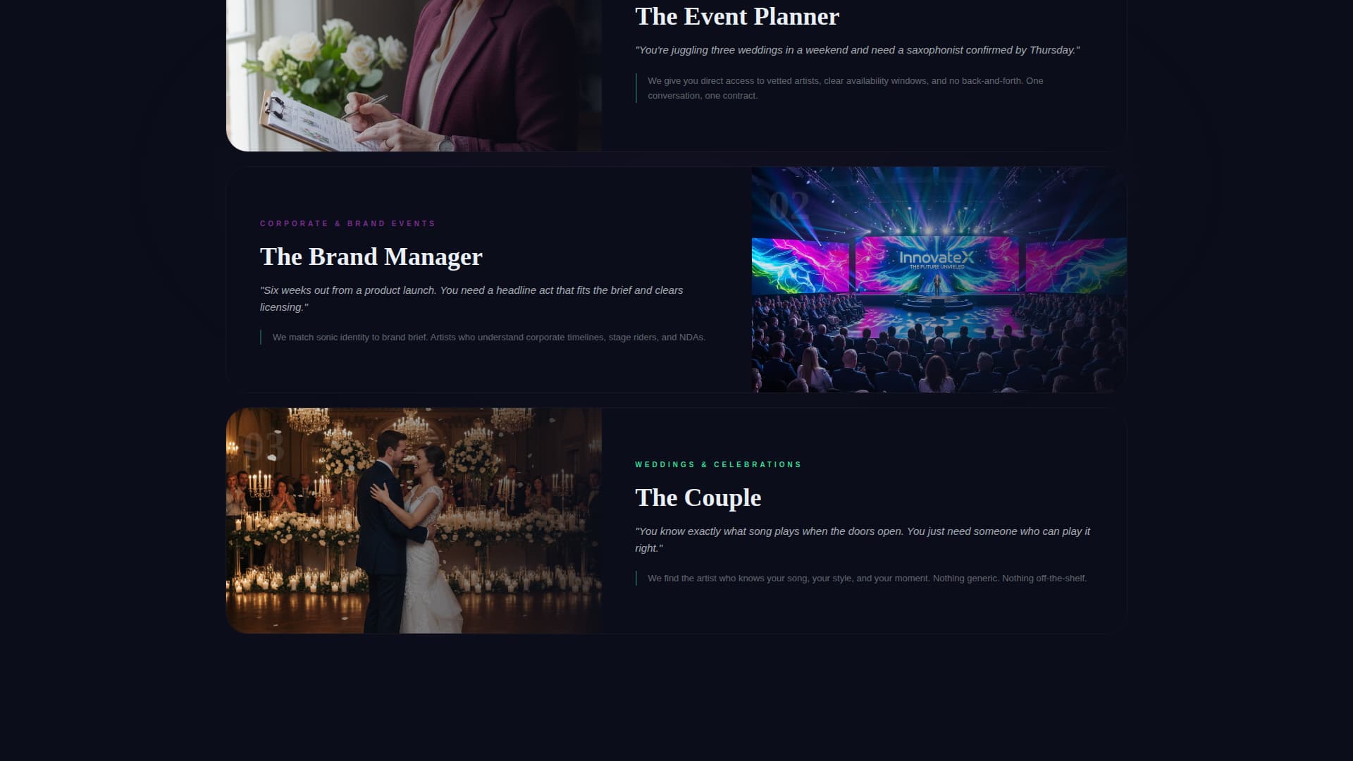 Spotlight - Electrifying Musicbooking Landing Page Template