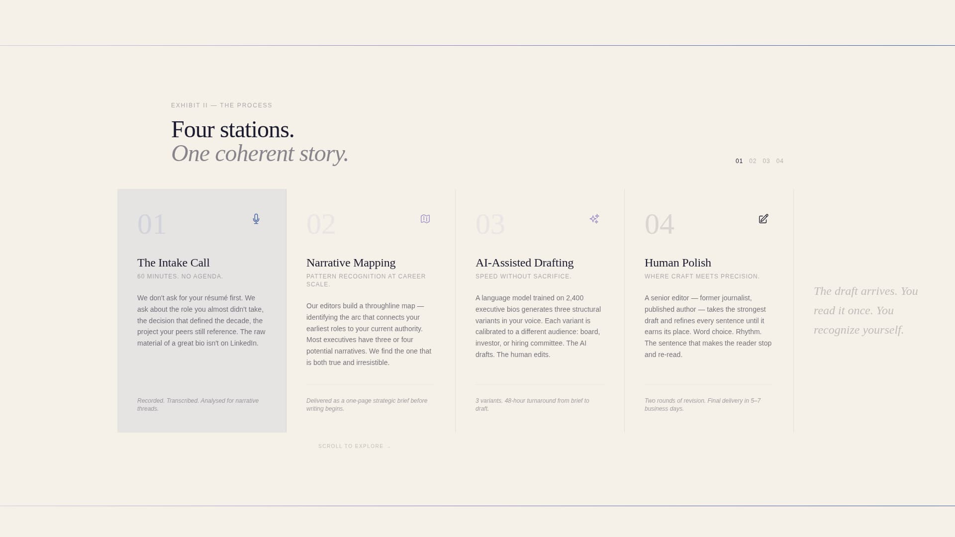 Folio - Compelling Executive Landing Page Template
