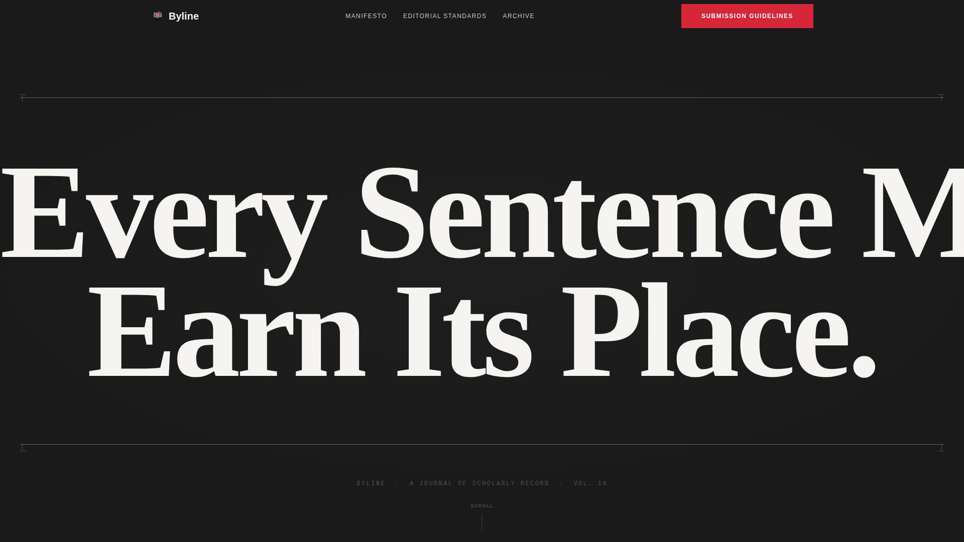 Byline - Authoritative Journaleditor Landing Page Template