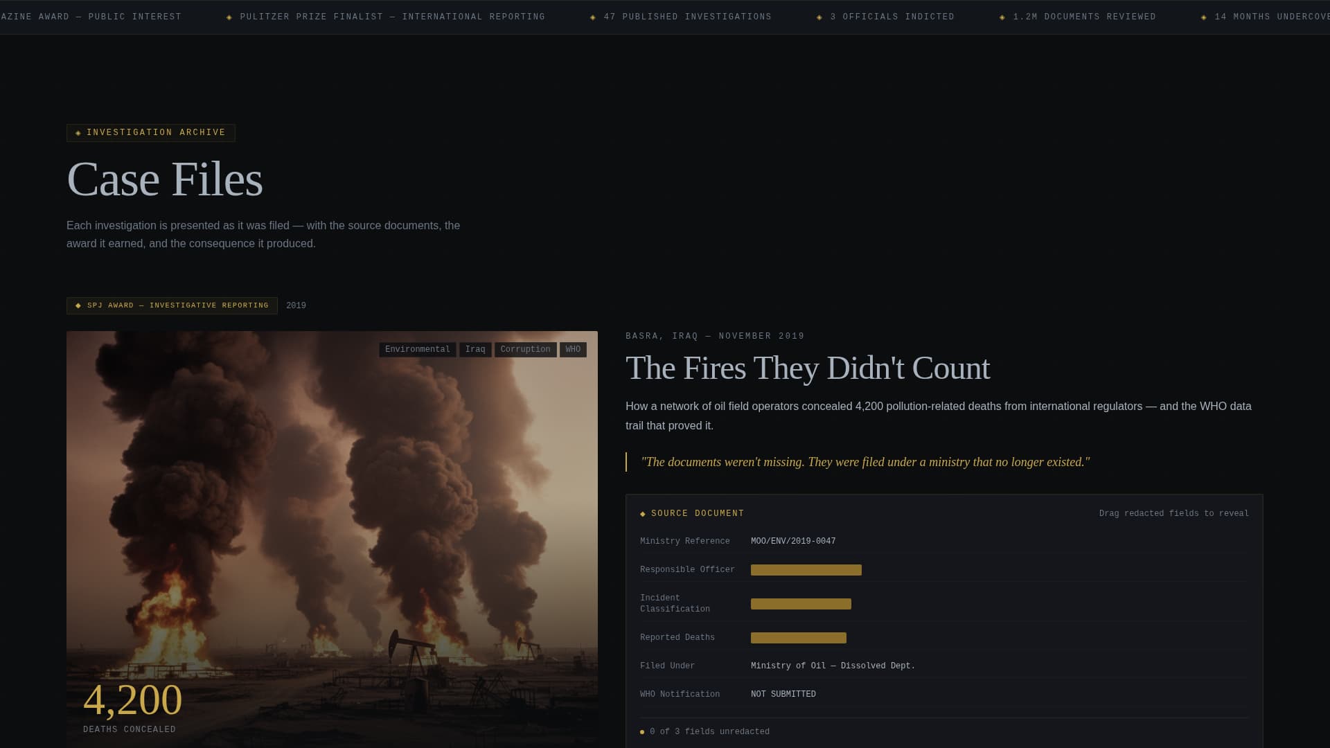 Journalist Portfolio Blog Website Template
