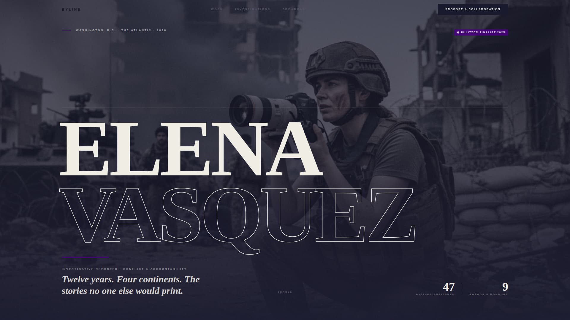 Journalist - Modern Minimalist Landing Page Template