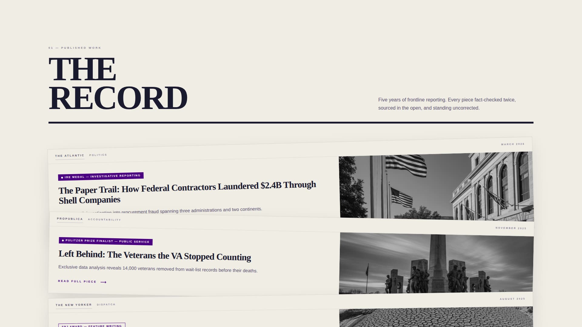 Journalist - Modern Minimalist Landing Page Template