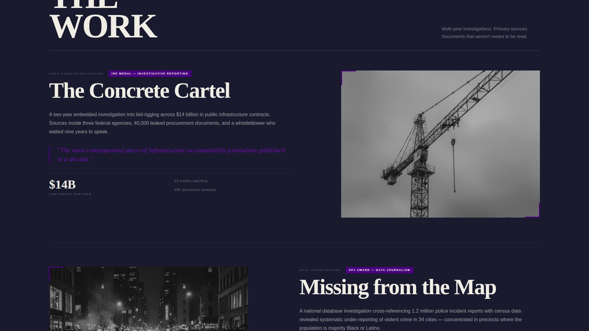 Journalist - Modern Minimalist Landing Page Template