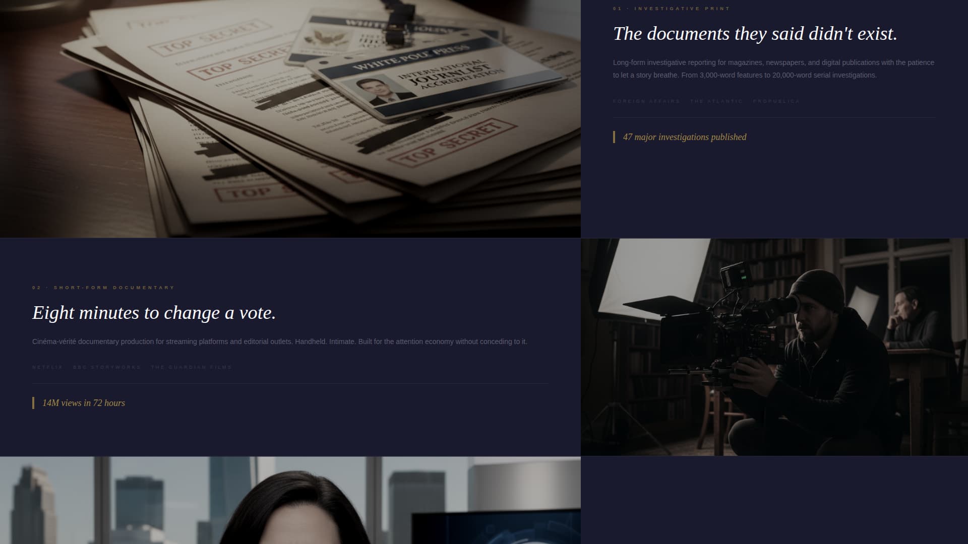 Byline - Immersive Journalist Landing Page Template