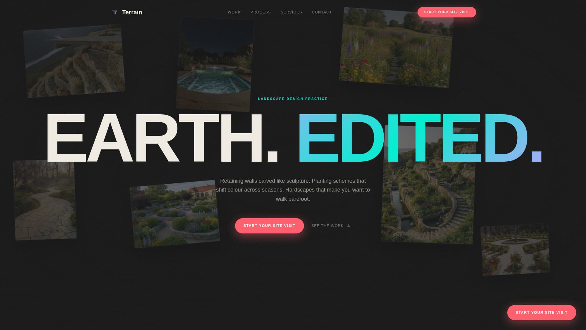 Landscape Designer Portfolio Booking Website Template