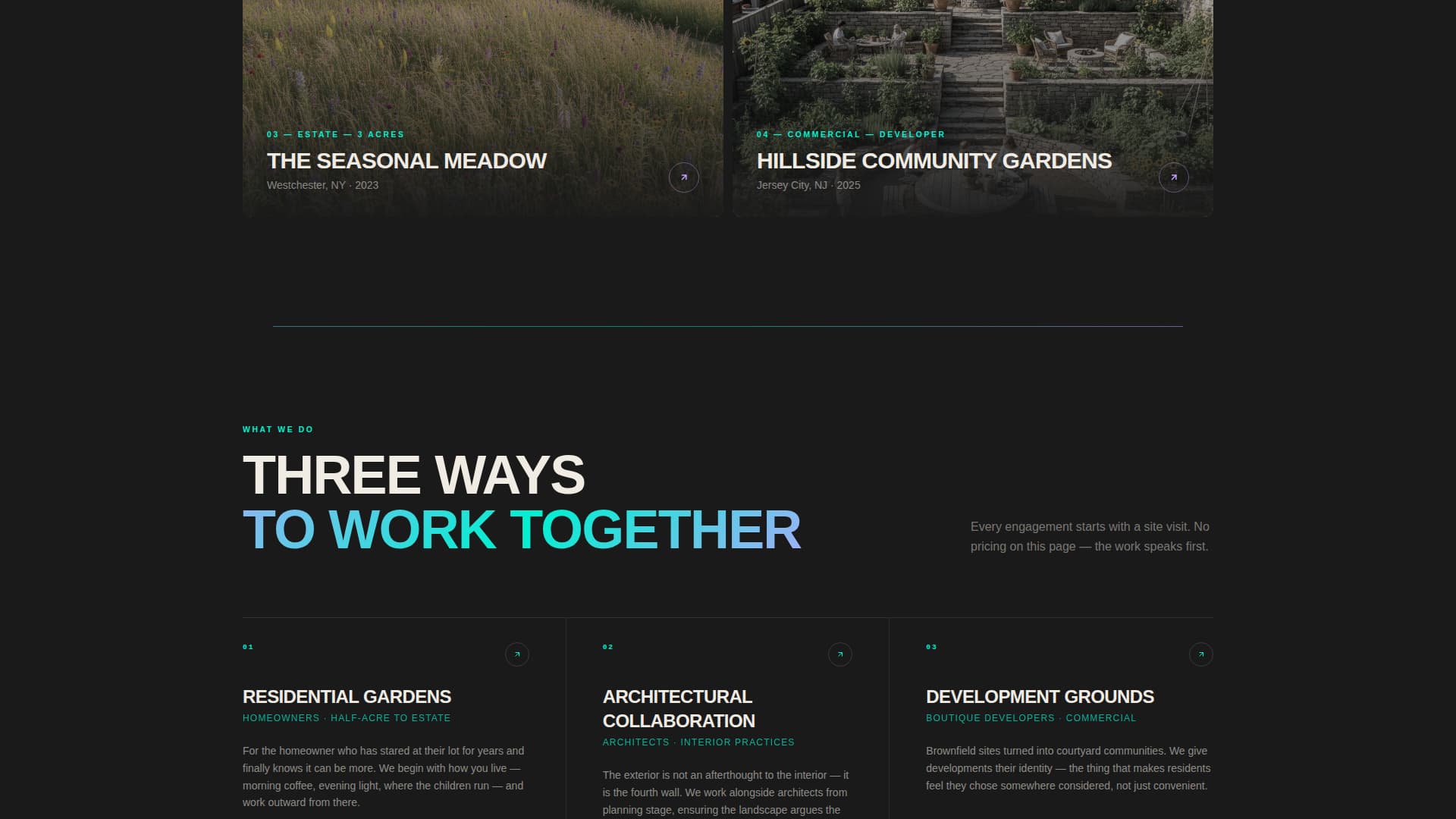 Landscape Designer Portfolio Booking Website Template