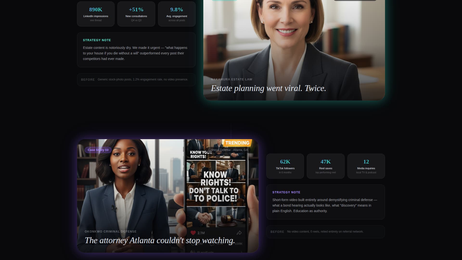 Counsel - Immersive Legal Landing Page Template
