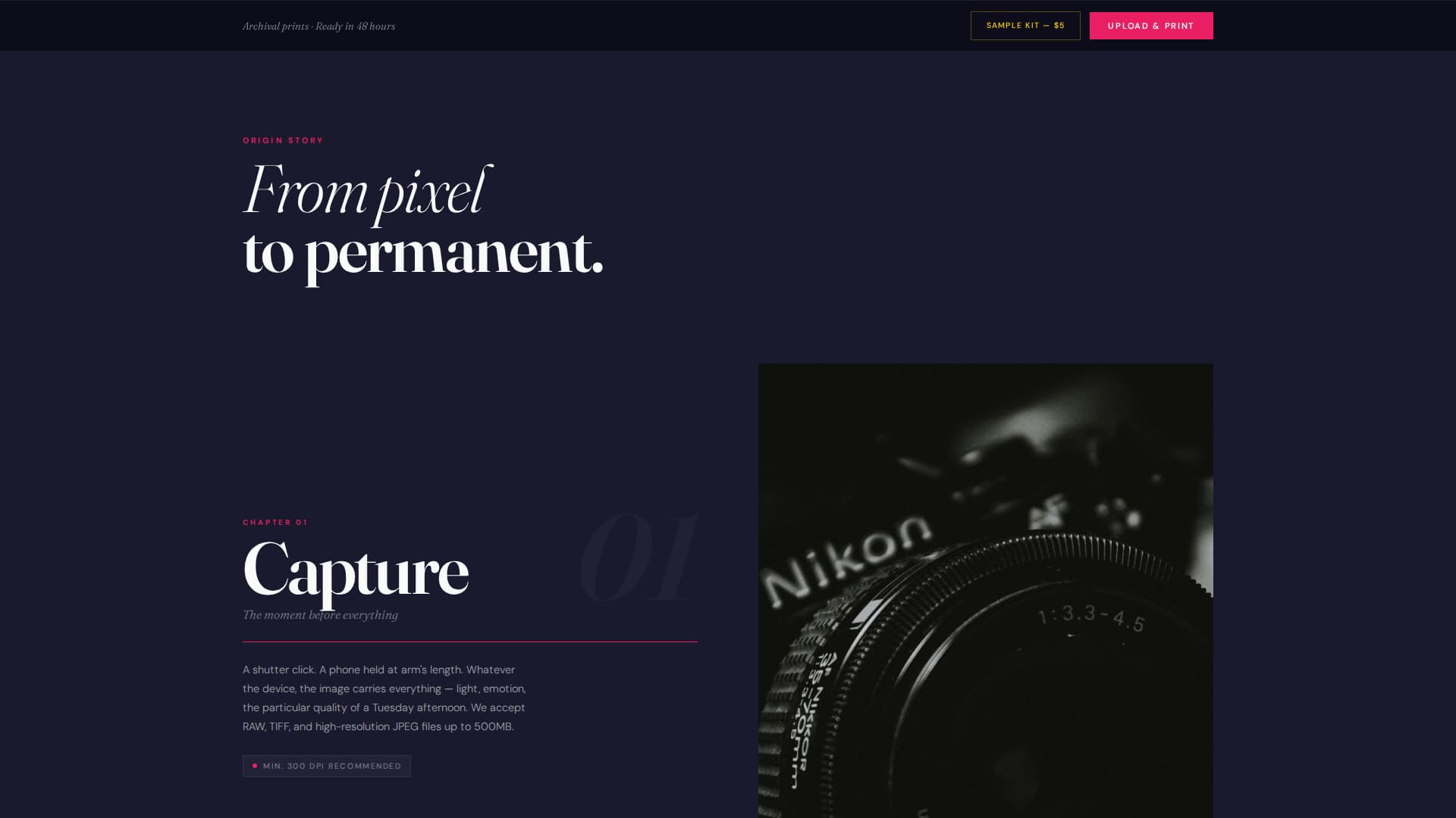 Printhaus - Stunning Photoprinting Landing Page Template