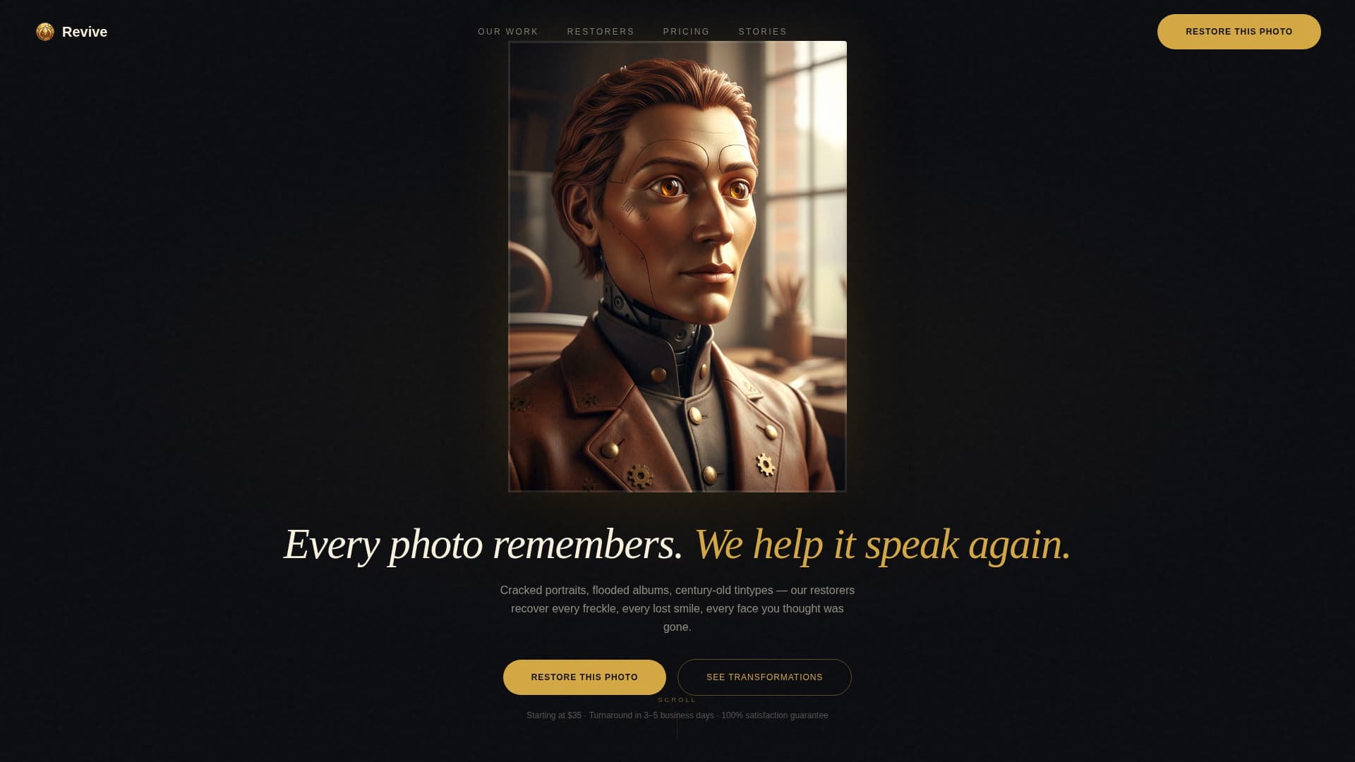 Revive - Luminous Restoration Landing Page Template