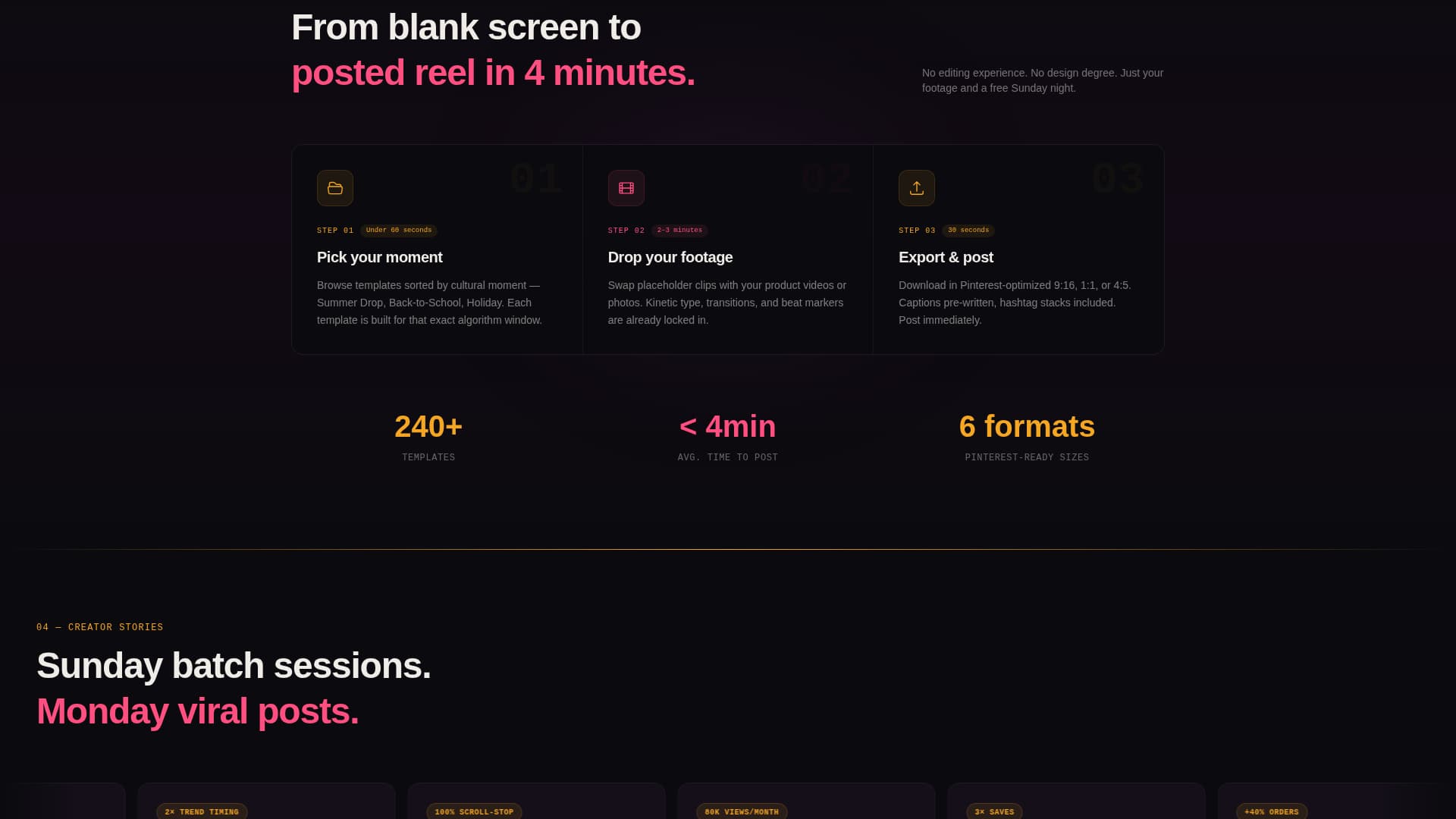 Reel - Scrollstopping Pinterest Landing Page Template