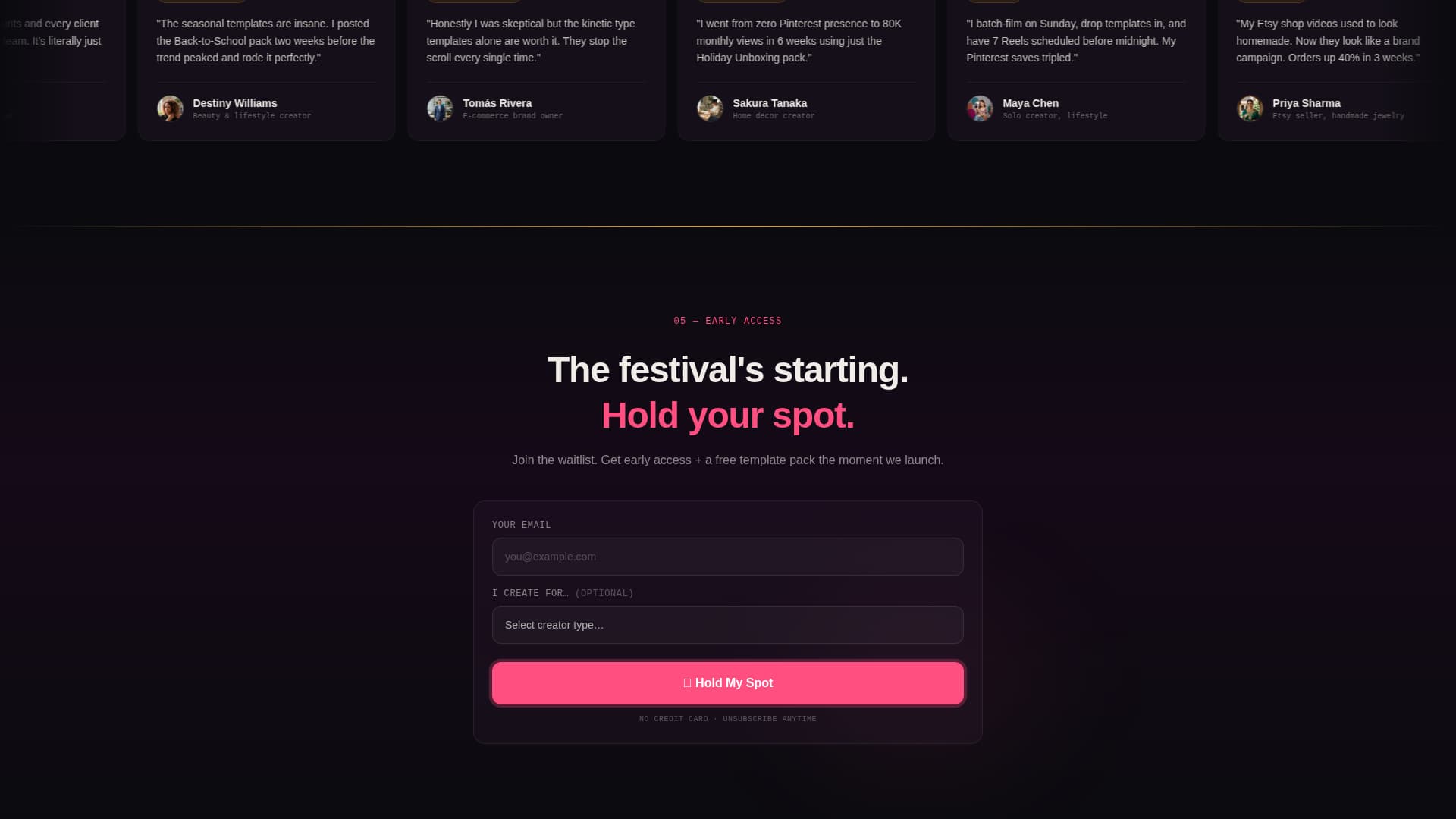 Reel - Scrollstopping Pinterest Landing Page Template