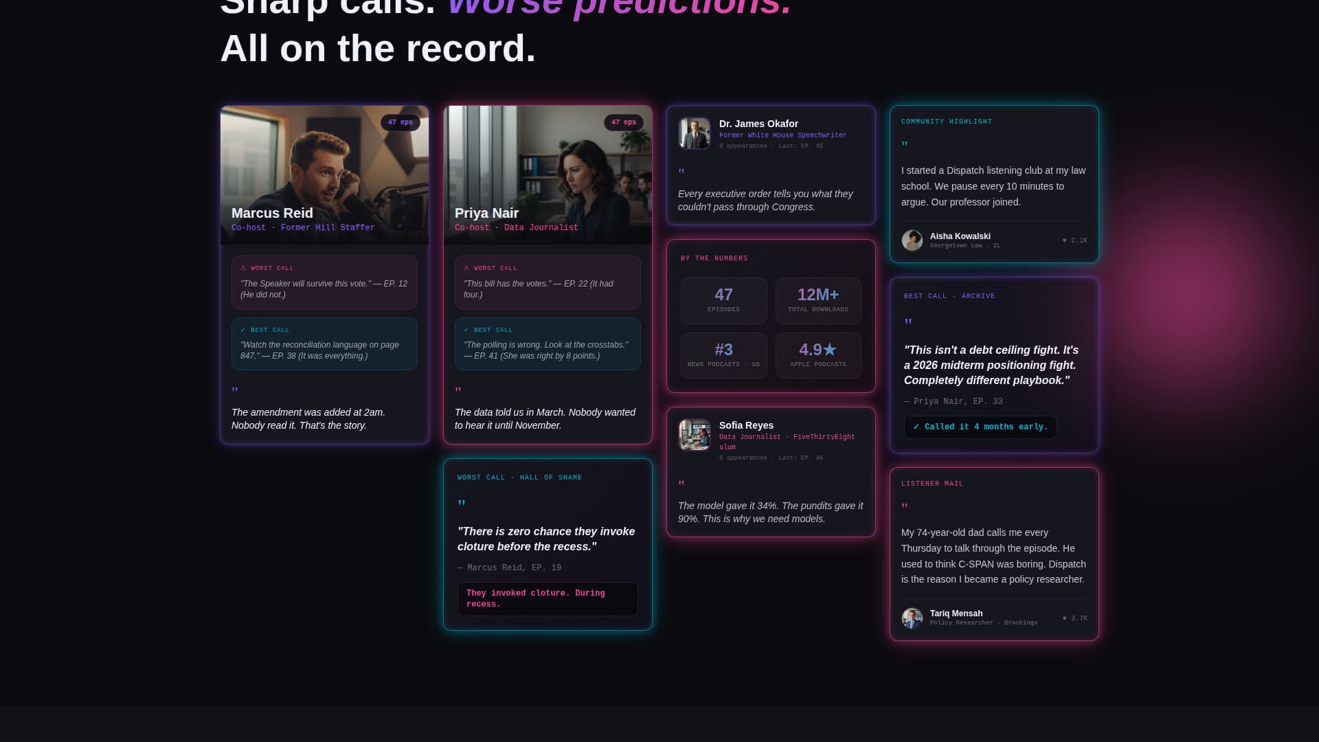 Dispatch - Electrifying Politics Landing Page Template