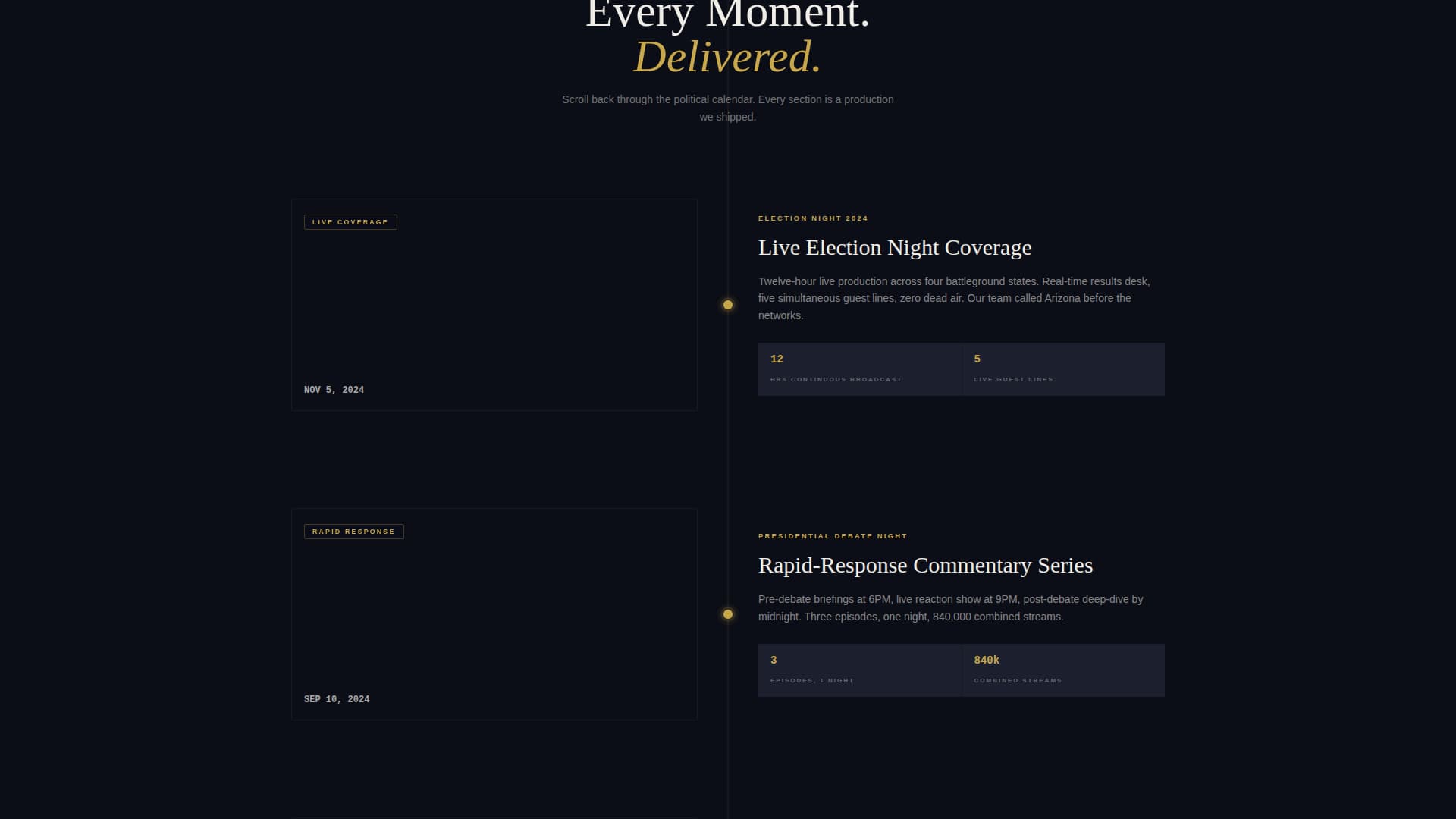 Dispatch - Authoritative Political Landing Page Template