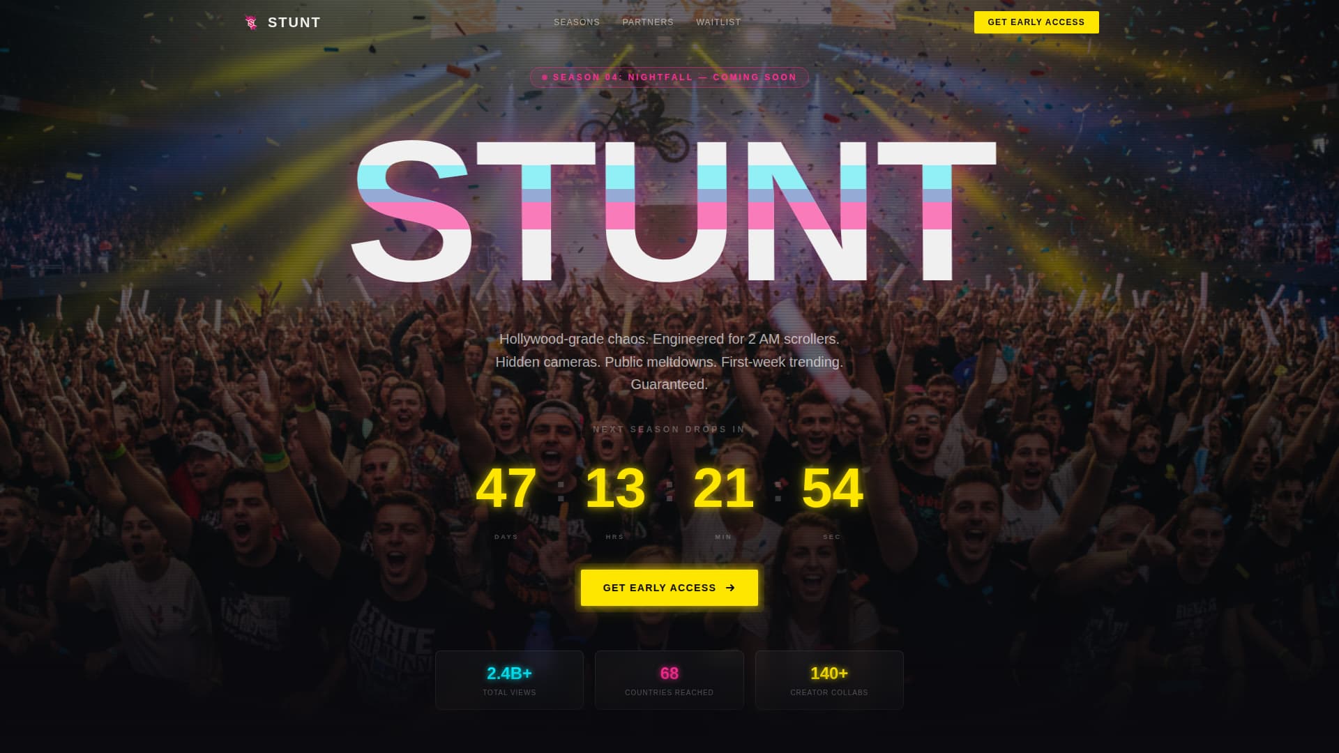 Stunt - Viral Challenge Landing Page Template
