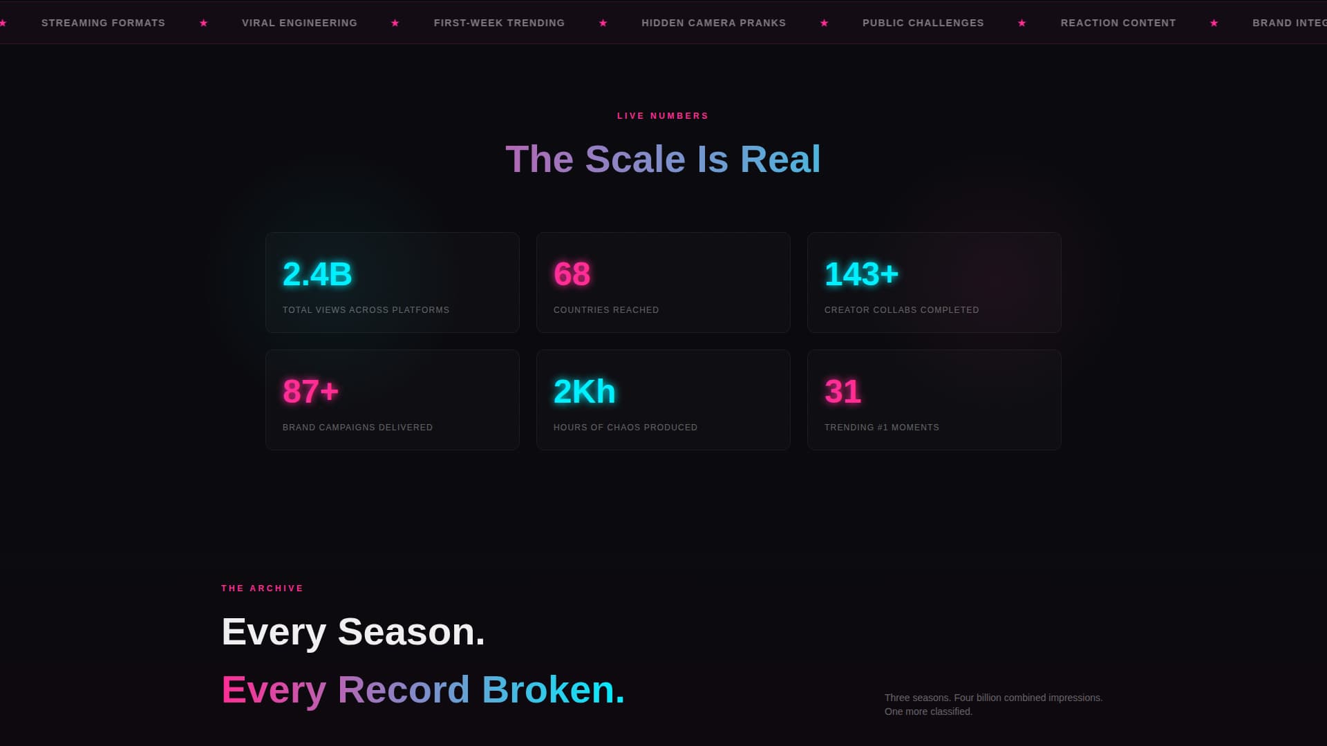 Stunt - Viral Challenge Landing Page Template